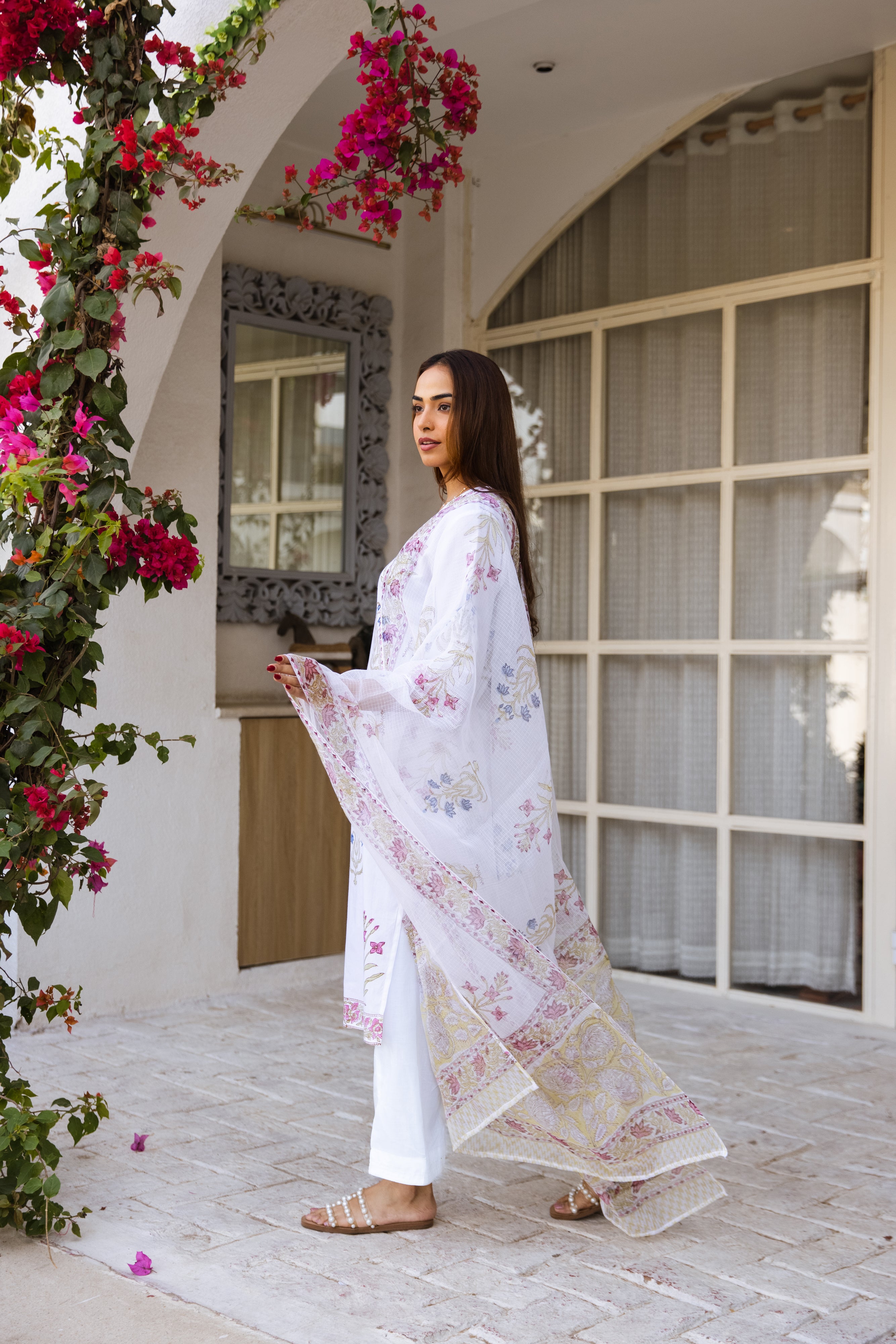 Picnic Multicolored Handblock kurta set