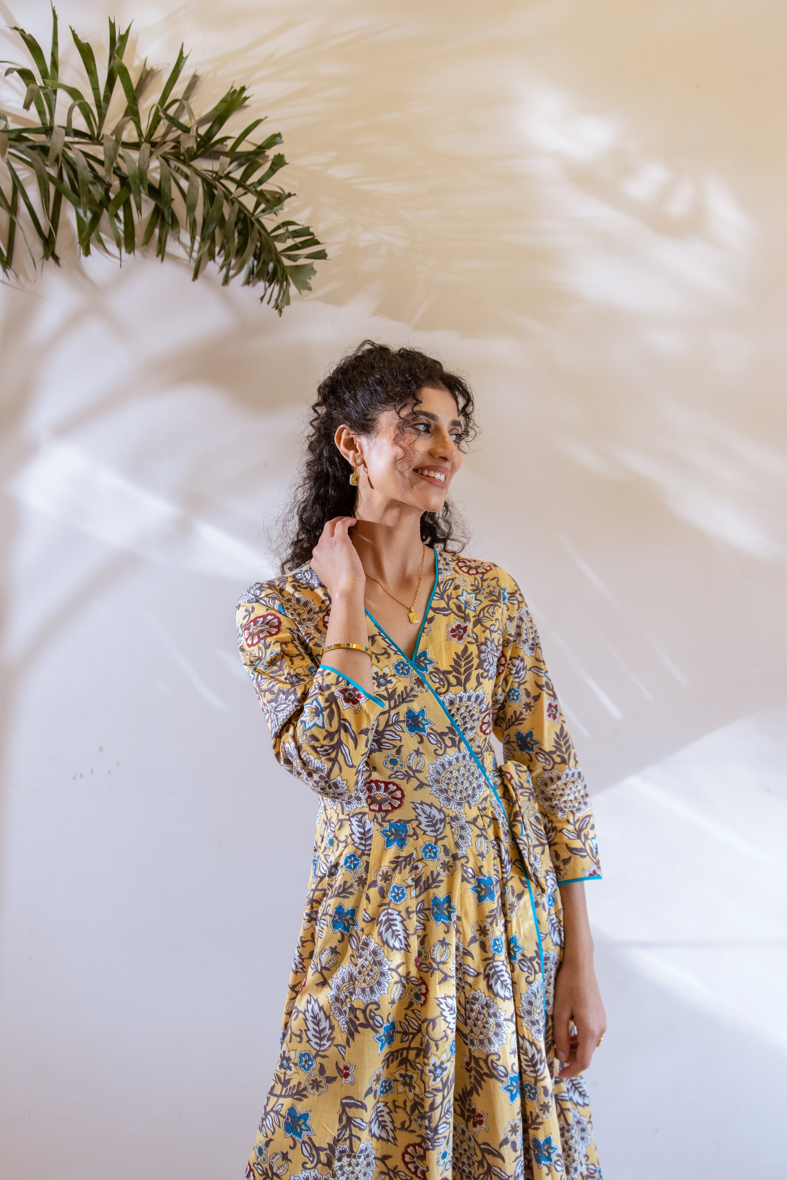 Bagh Mustard Angrakha dress