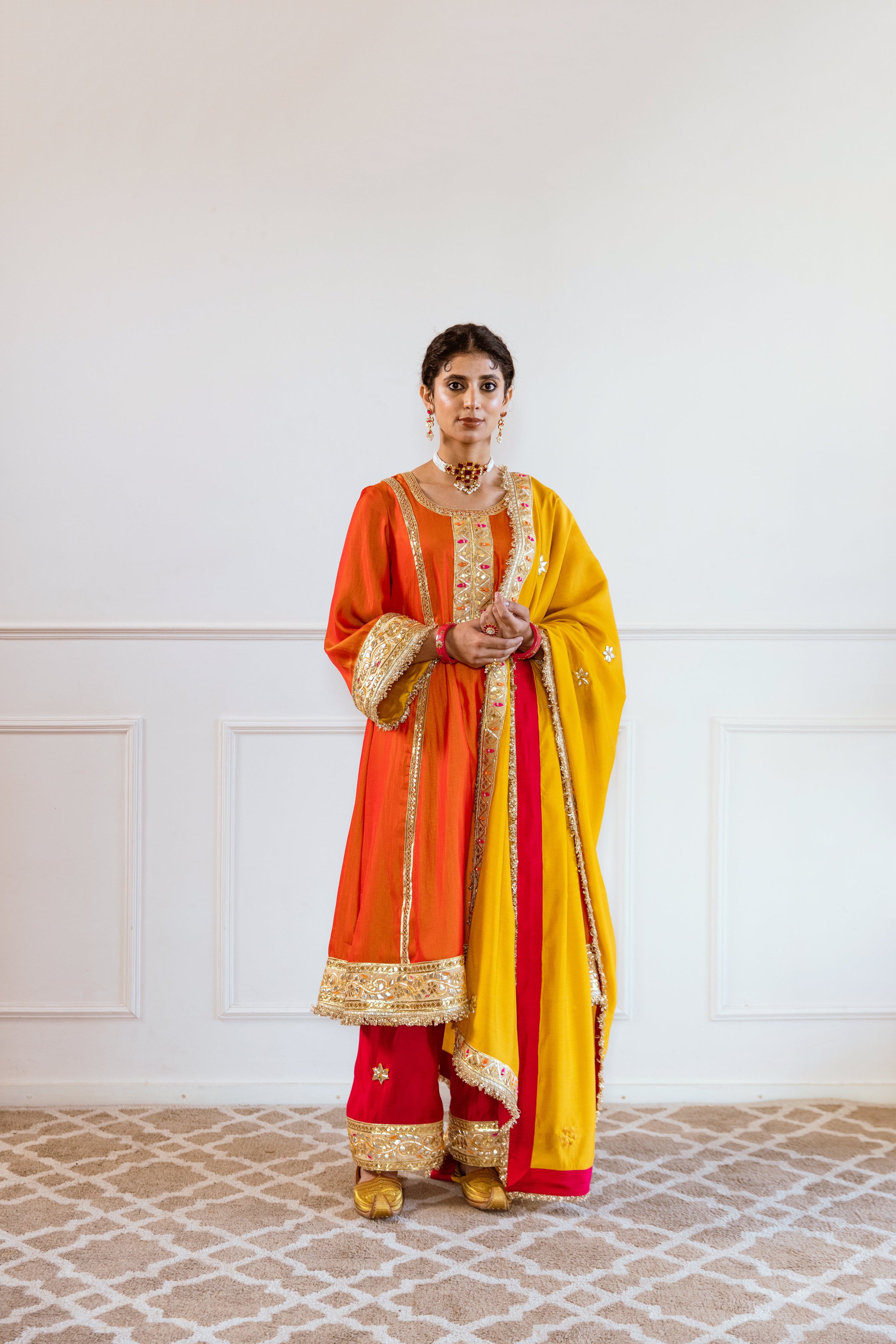 Salma Sitara Orange set
