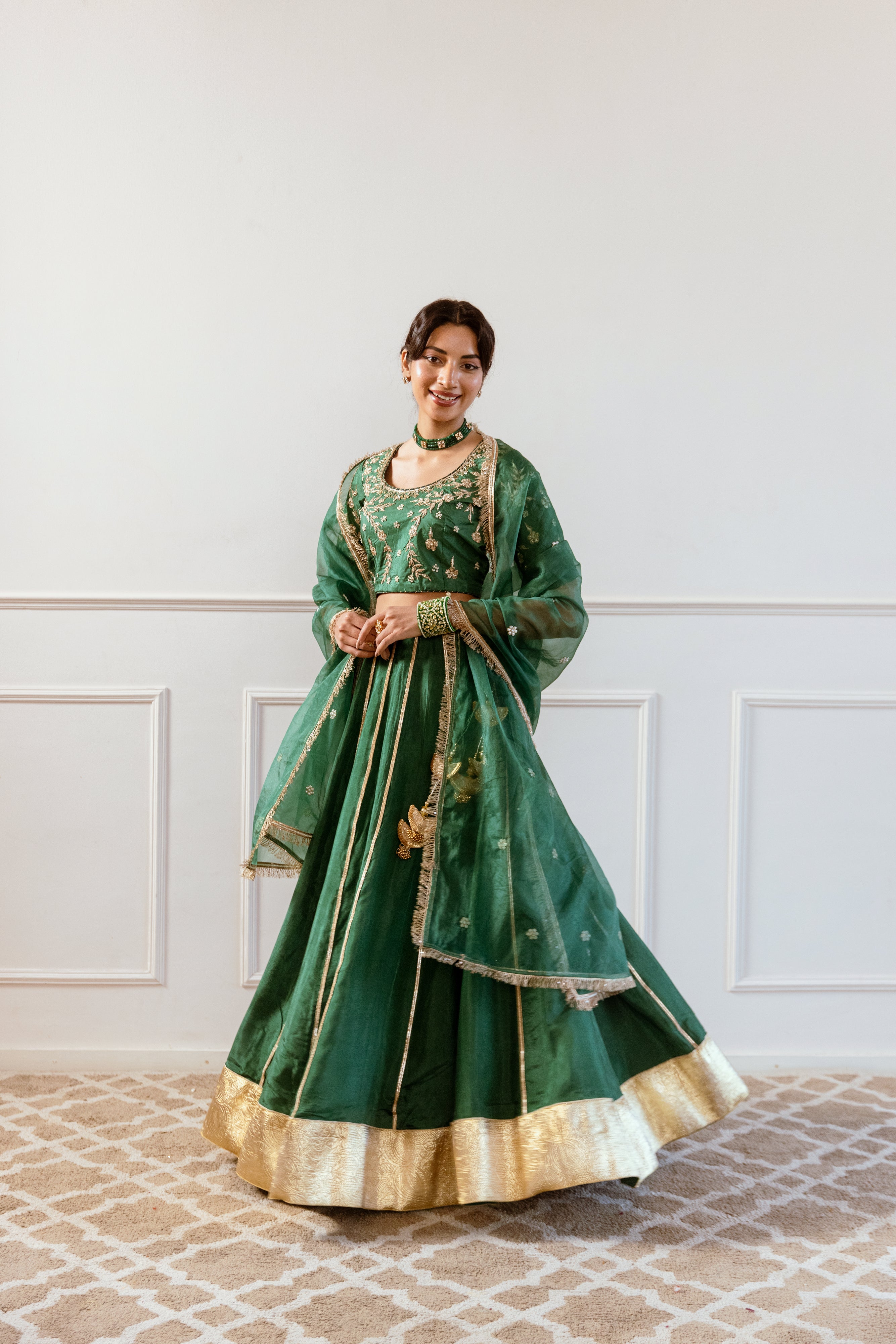 Salma Sitara Mehendi lehenga Set