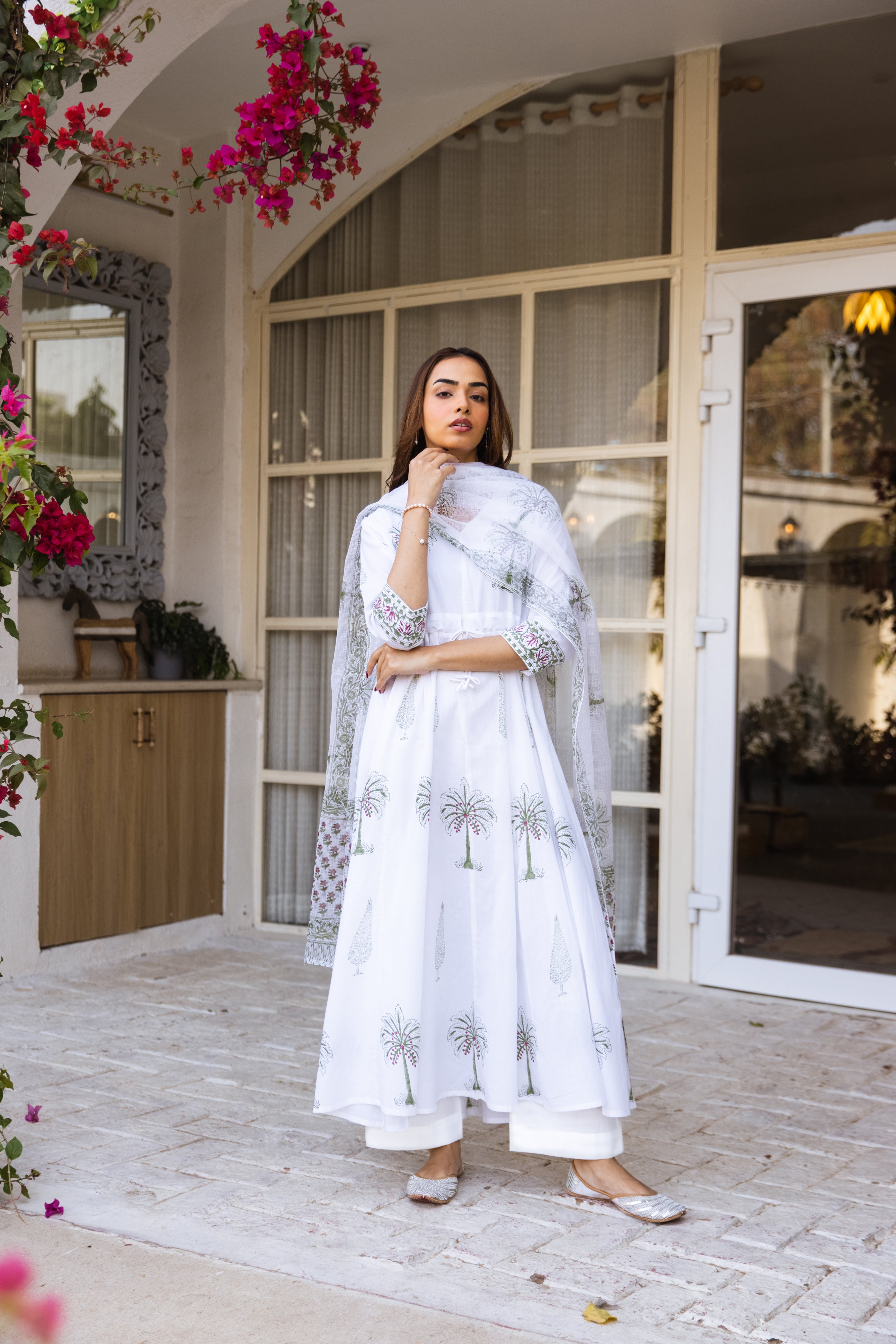 Picnic Palm Tree Anarkali set