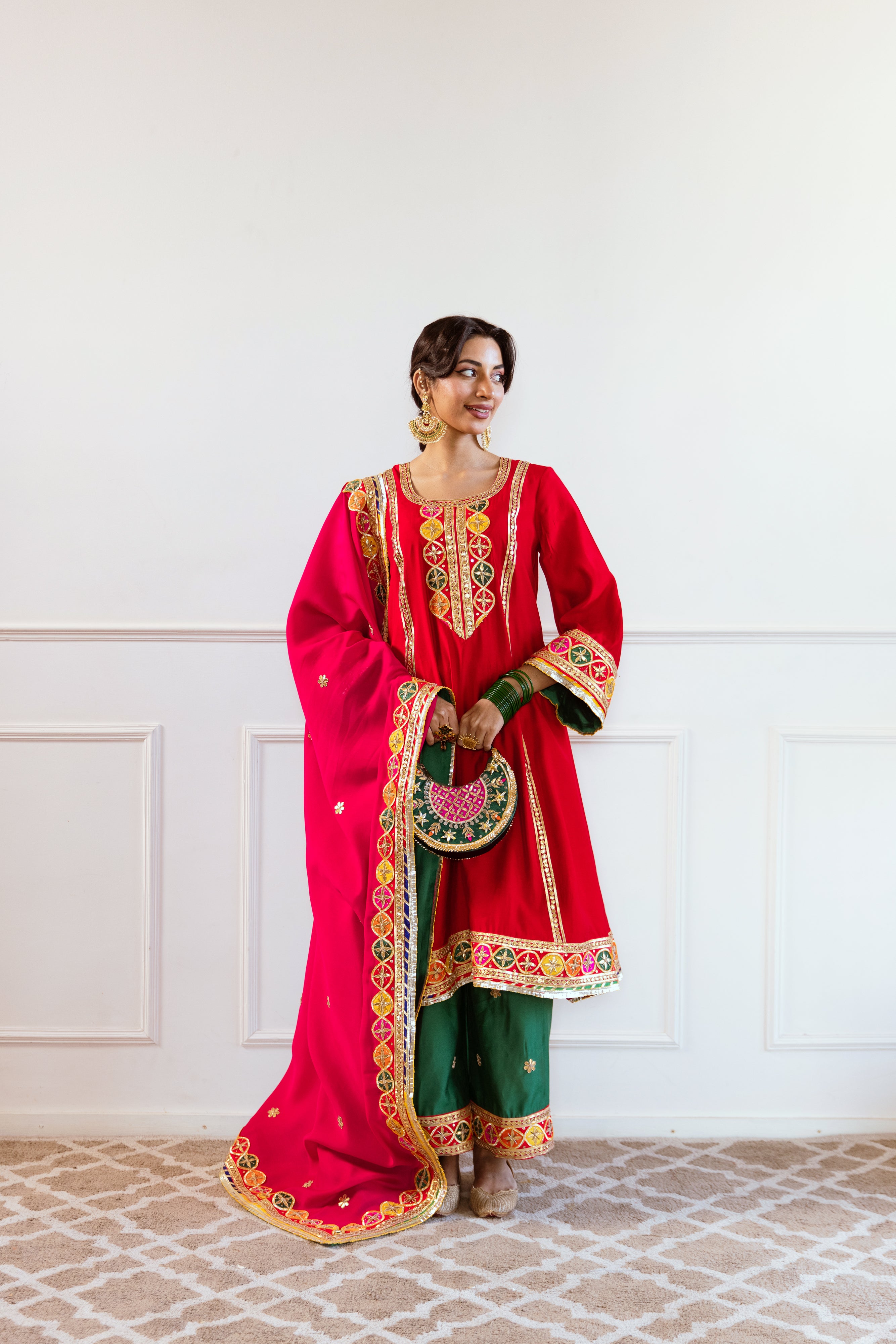 Salma Sitara Red set