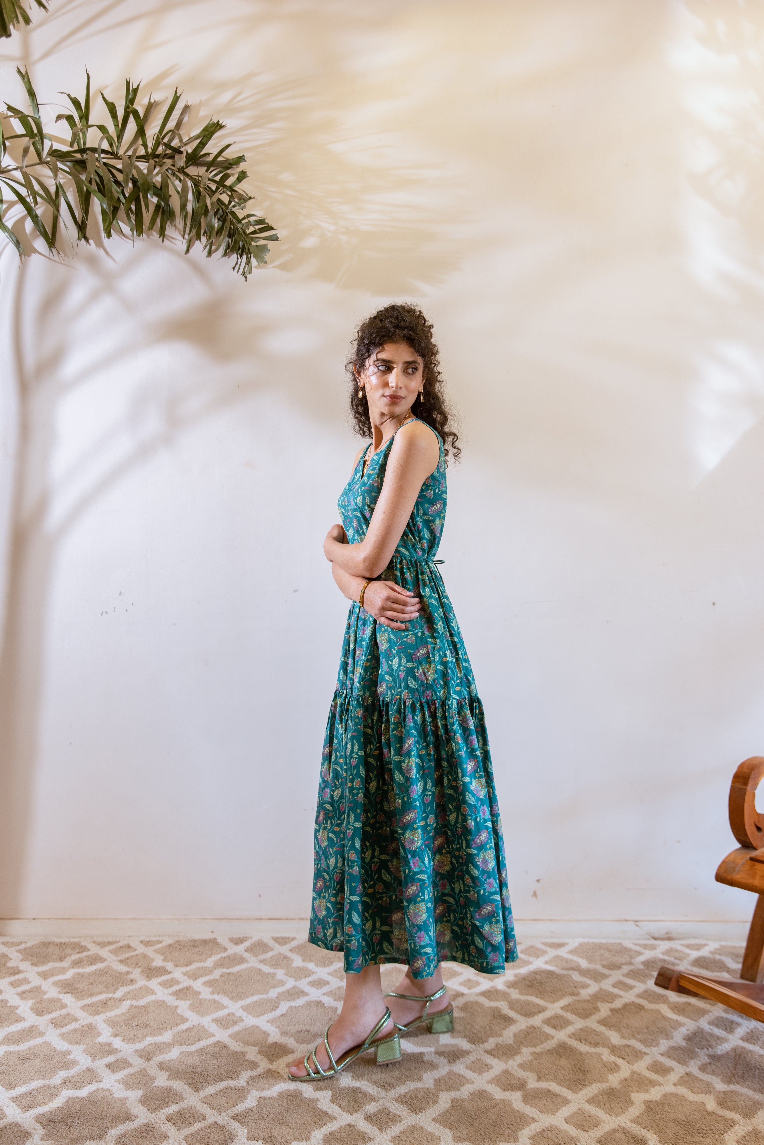 Bagh Green frill dress