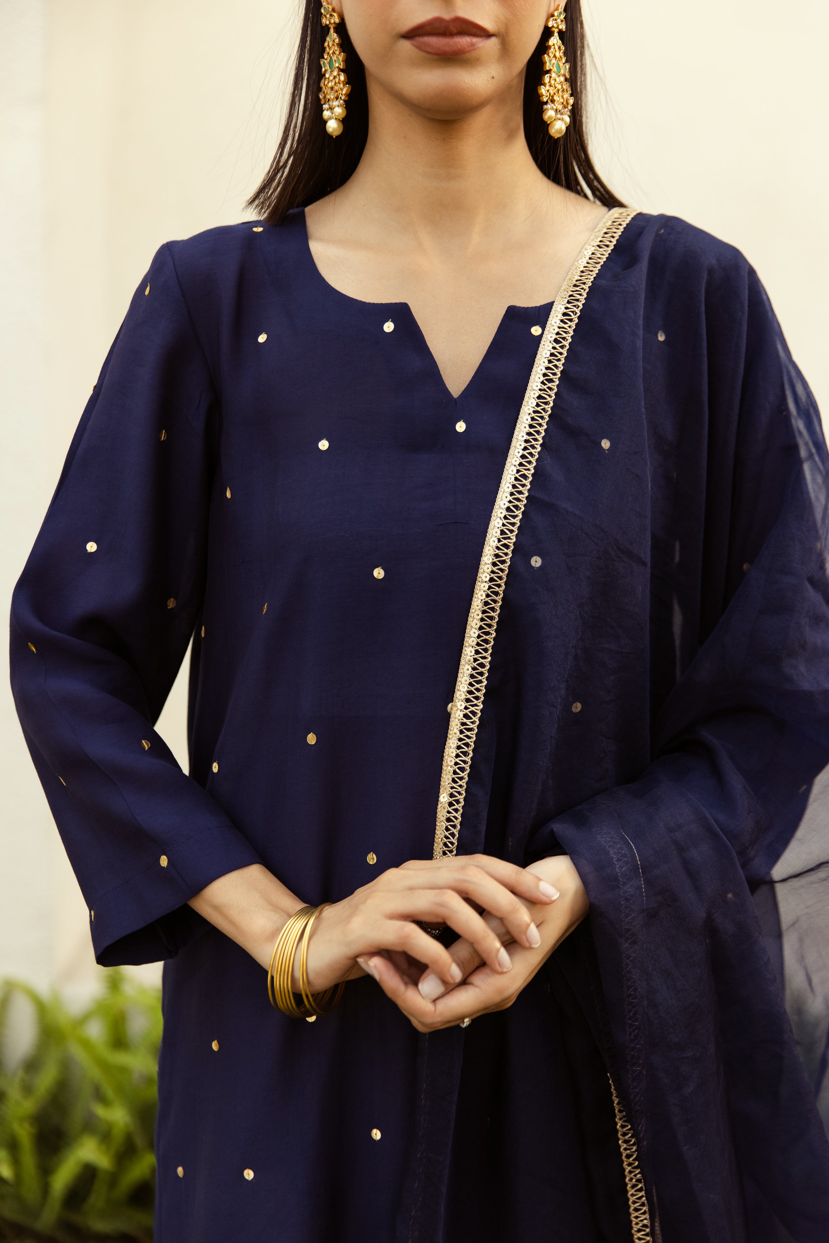 Noor Farshi Salwar Navy blue set