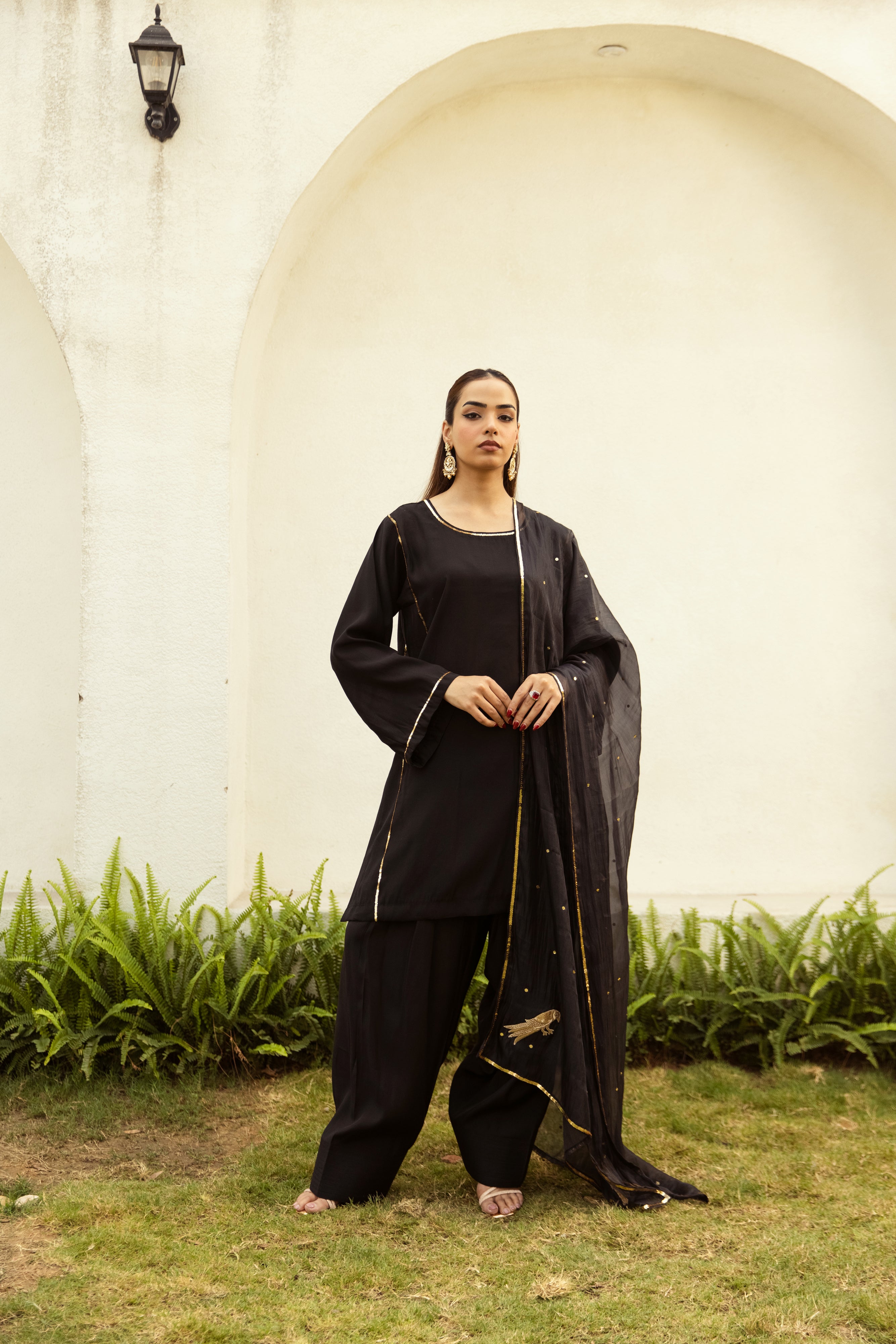 Noor Farshi Salwar Black set