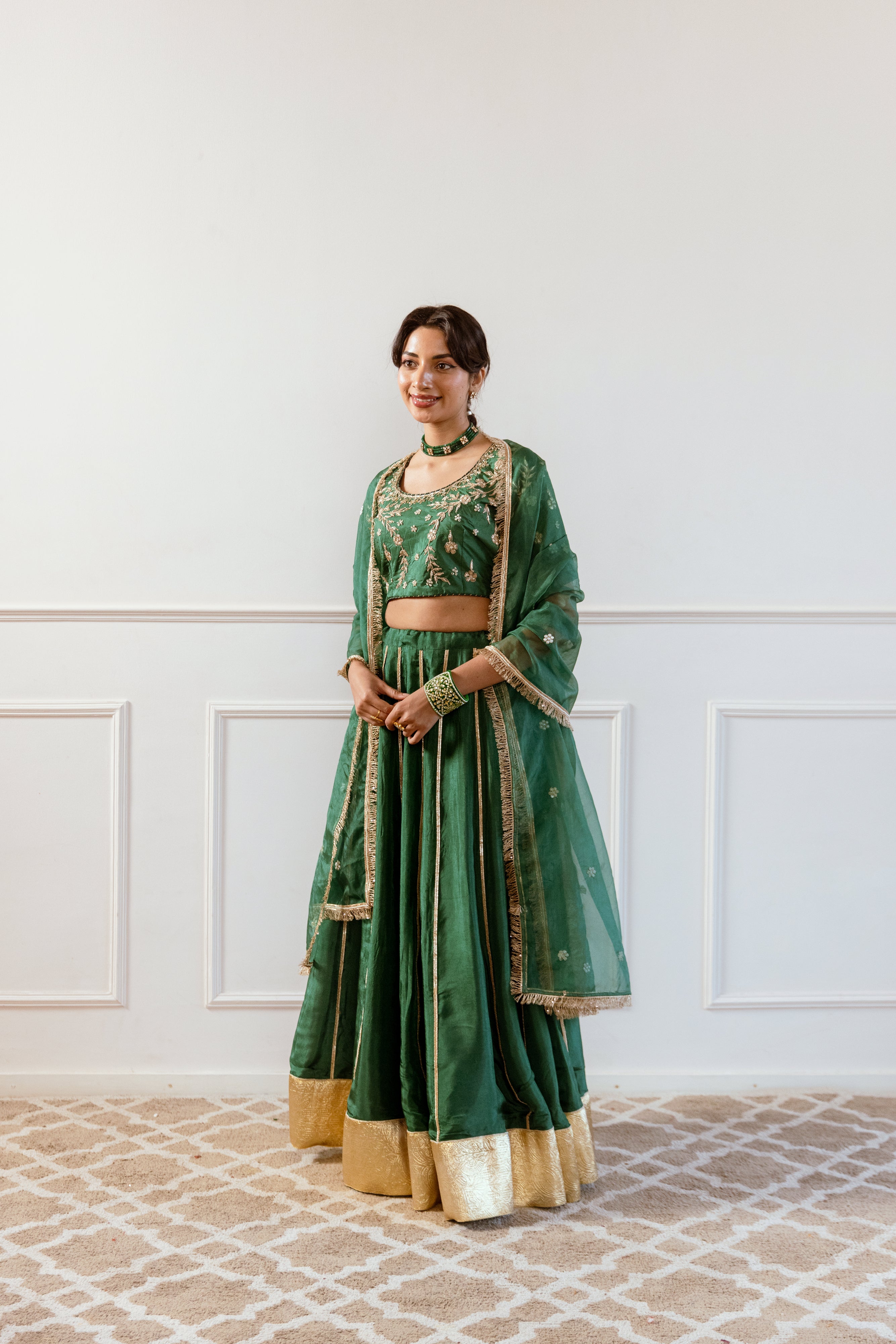 Salma Sitara Mehendi lehenga Set