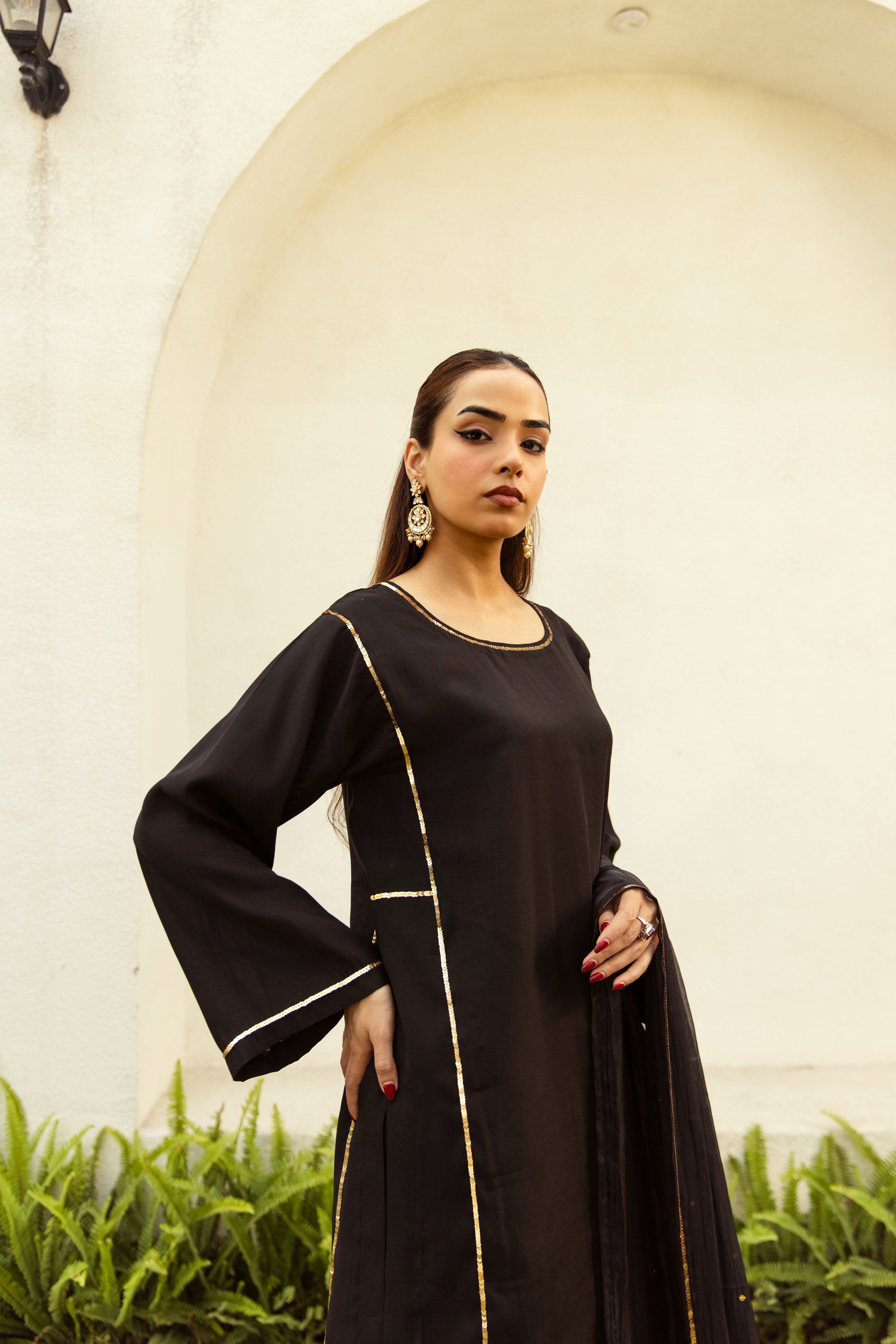 Noor Farshi Salwar Black set