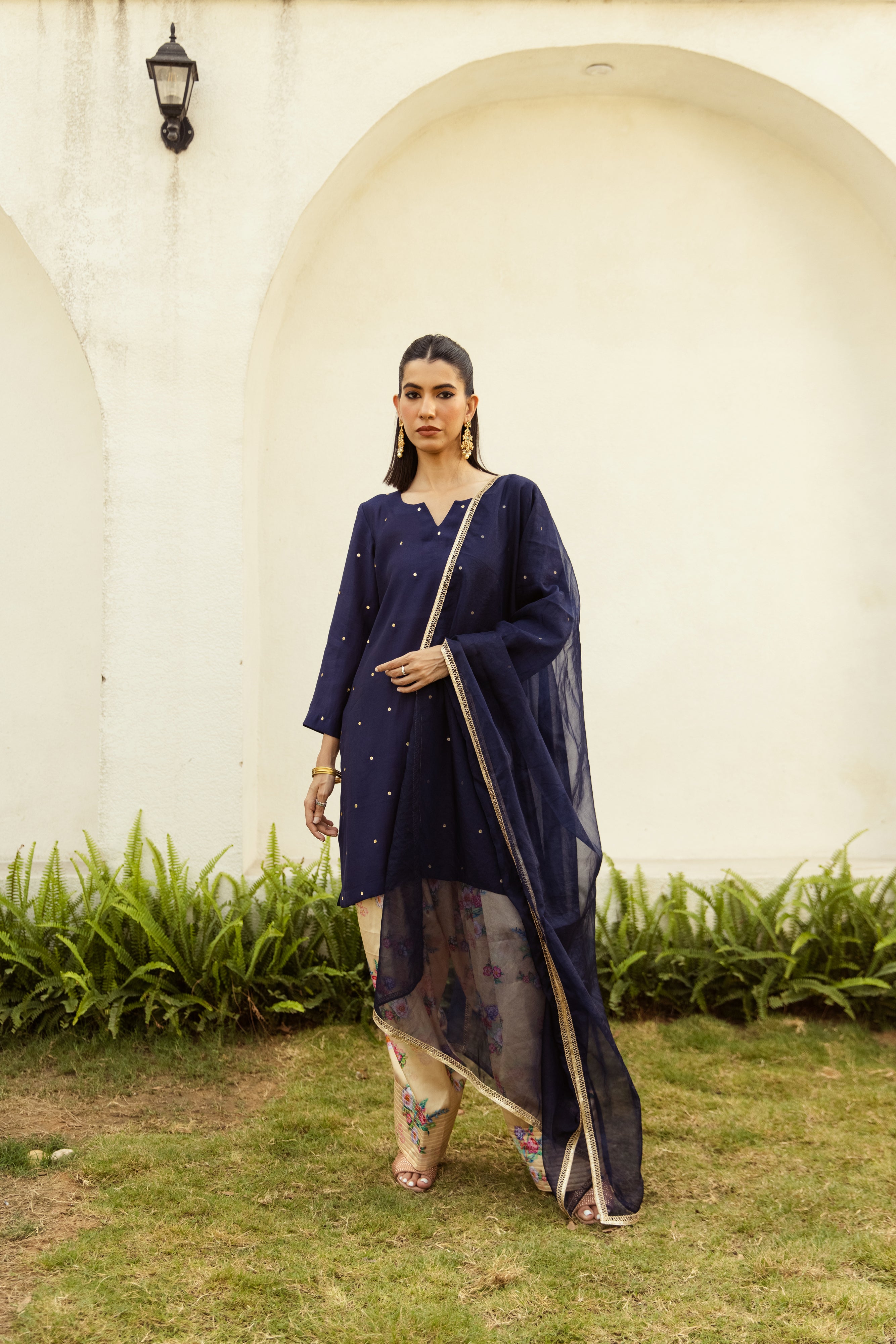 Noor Farshi Salwar Navy blue set