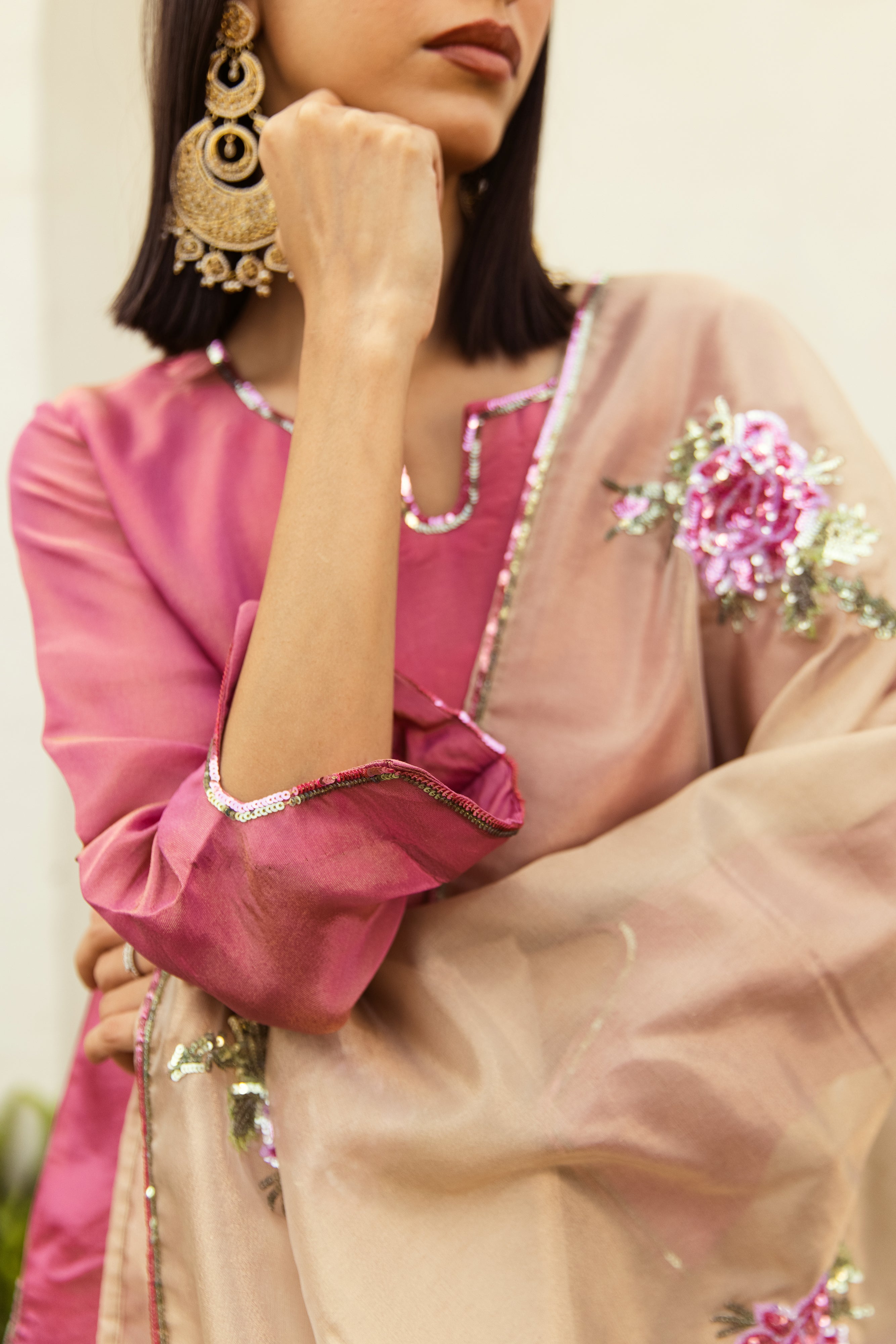 Noor Farshi Salwar Pink Set