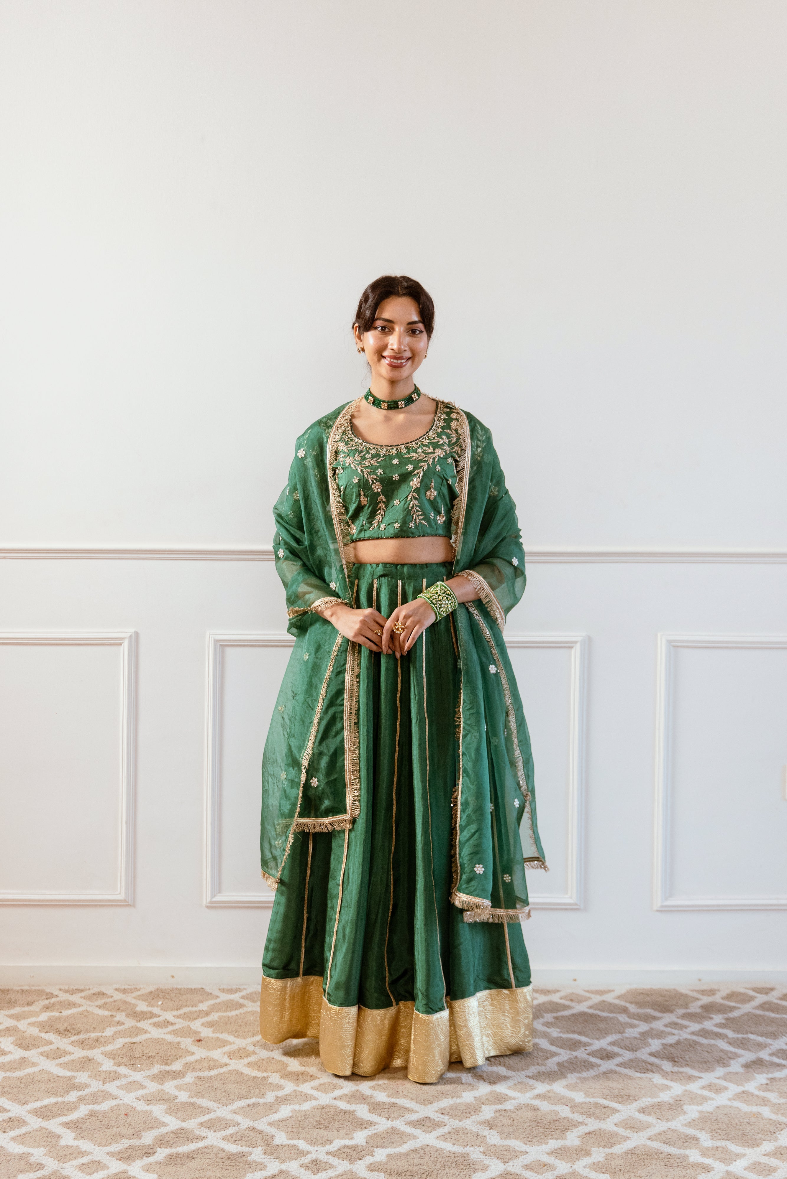 Salma Sitara Mehendi lehenga Set