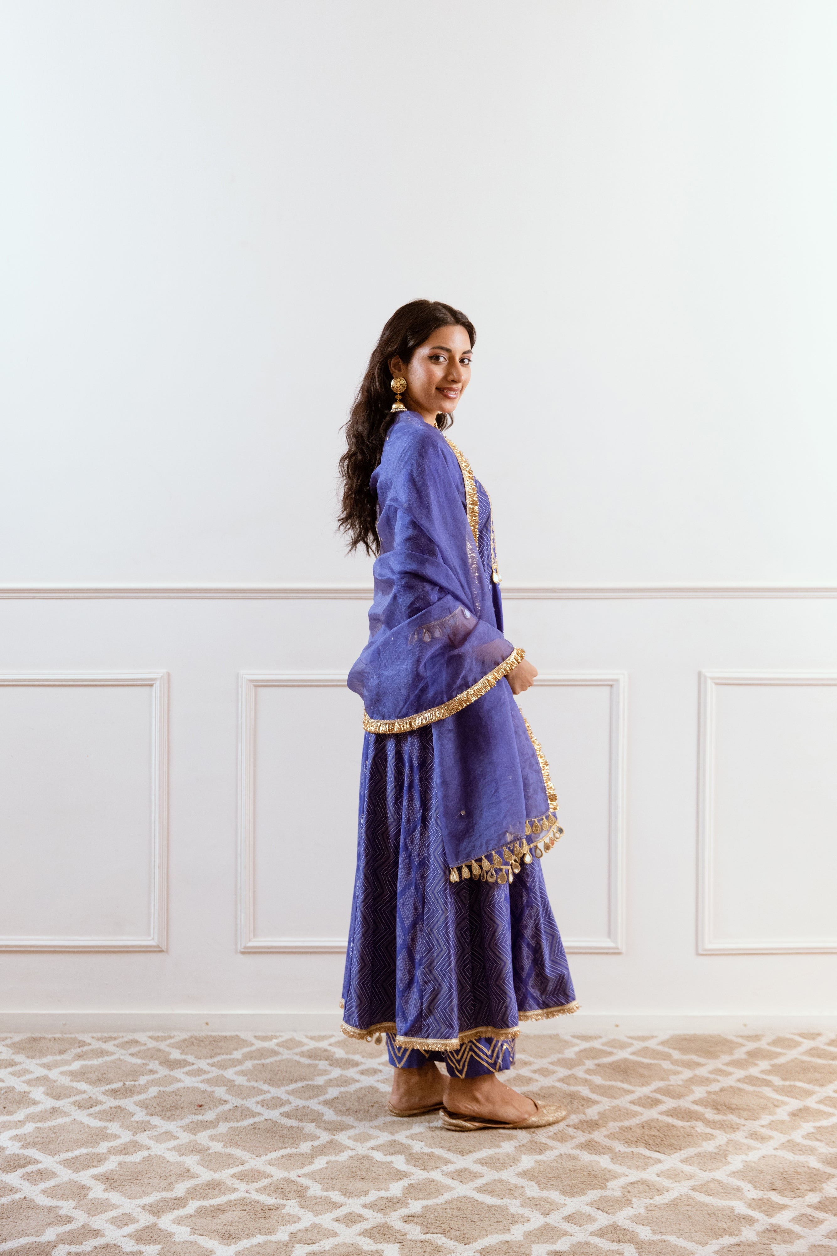 Salma Sitara  Blue Anarkali set