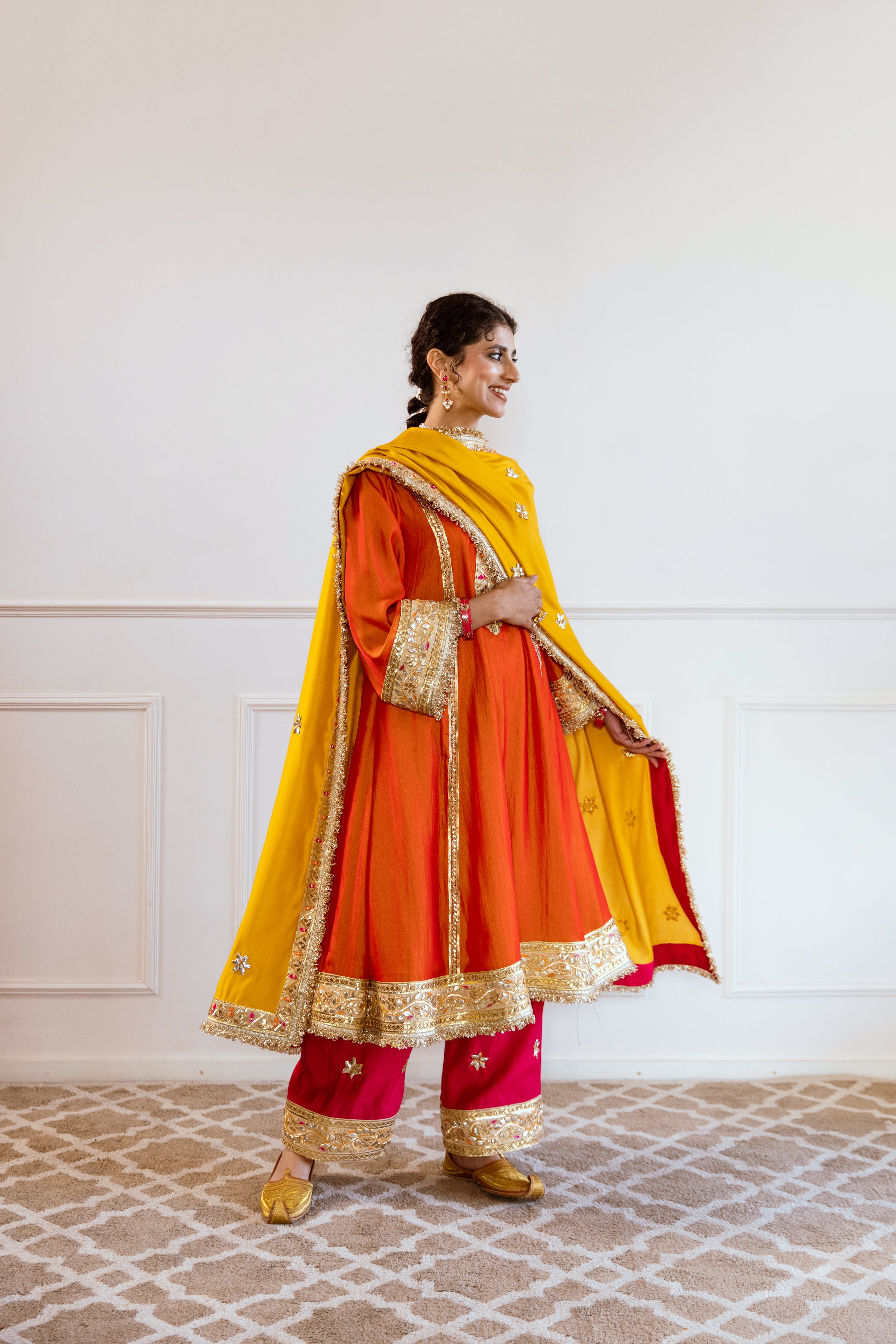 Salma Sitara Orange set