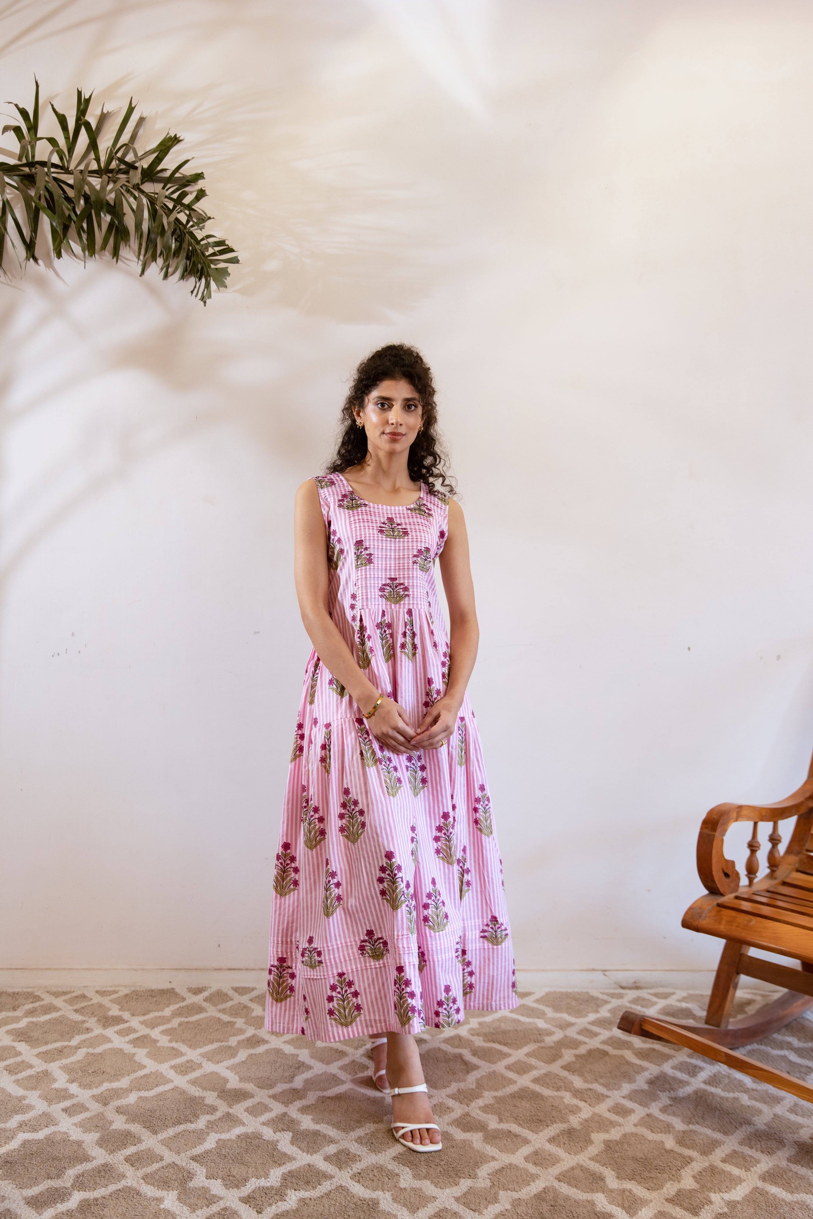 Bagh Pintucks Pink dress
