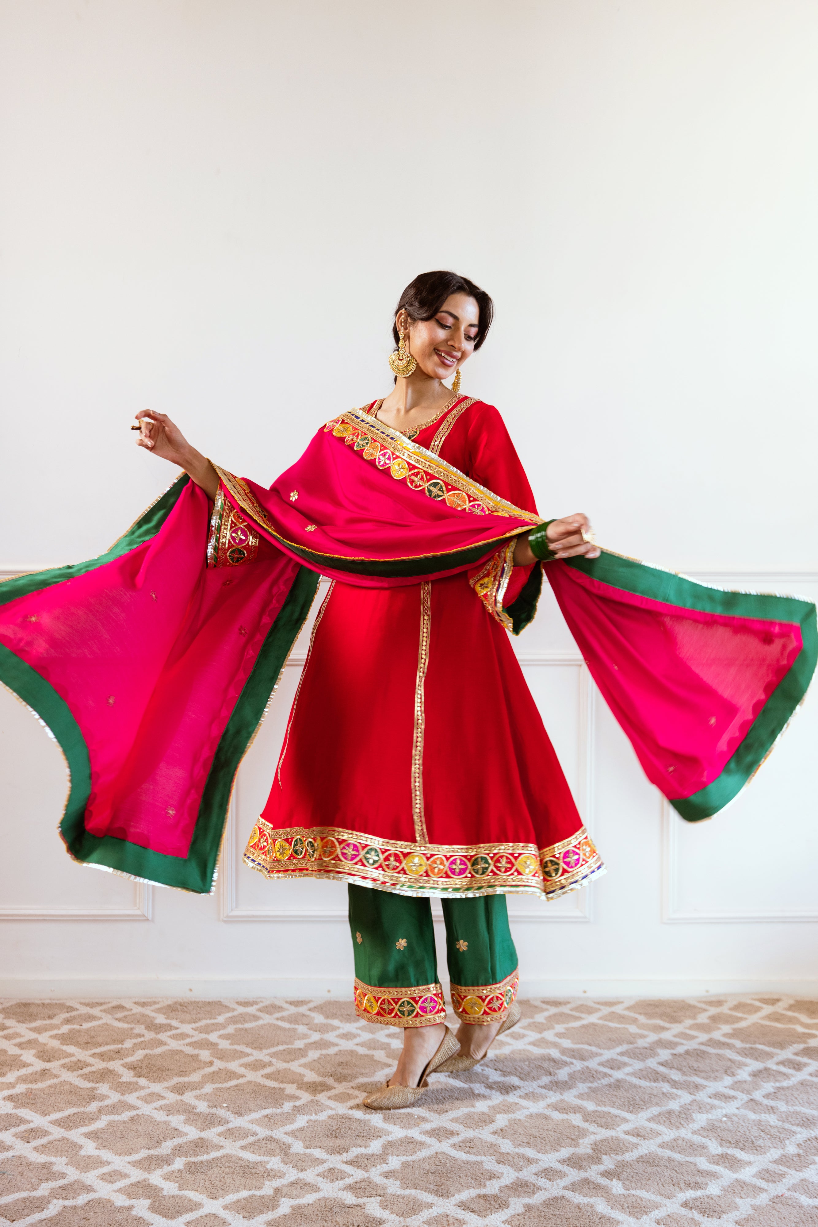 Salma Sitara Red set