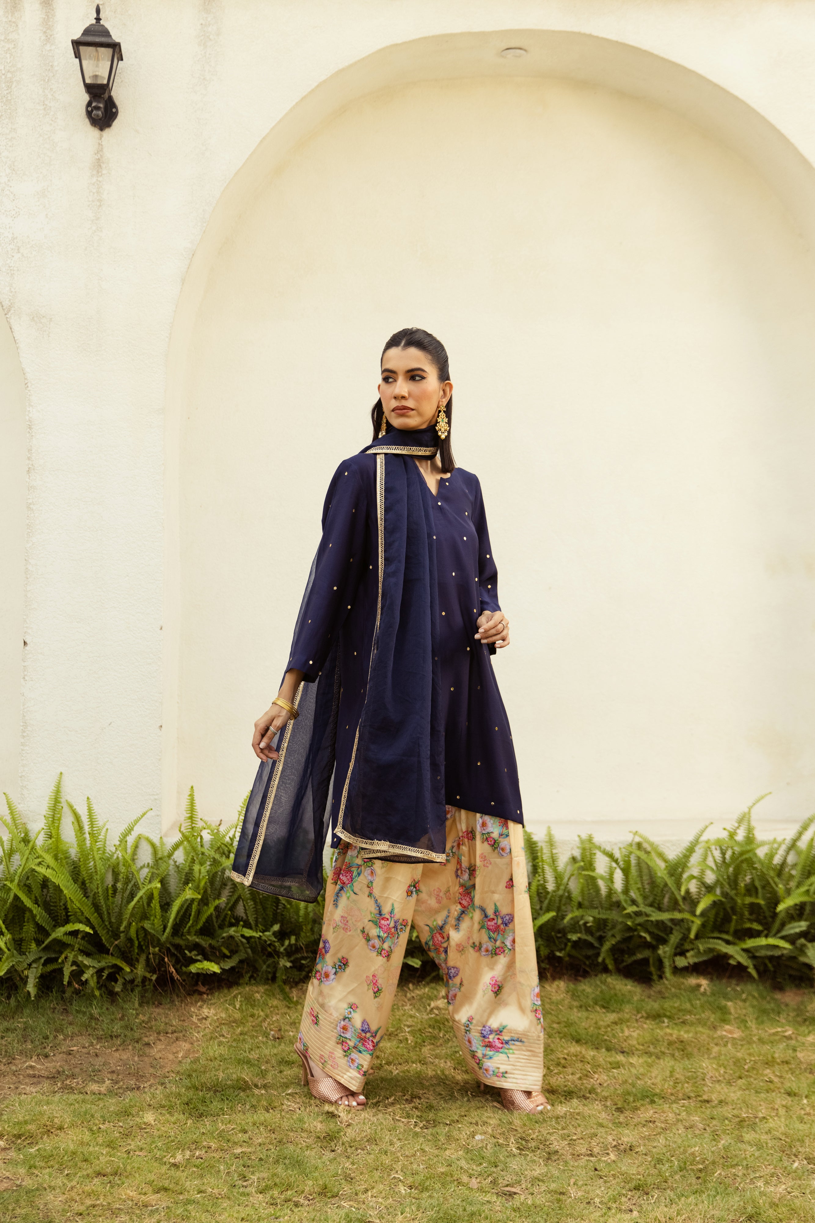 Noor Farshi Salwar Navy blue set