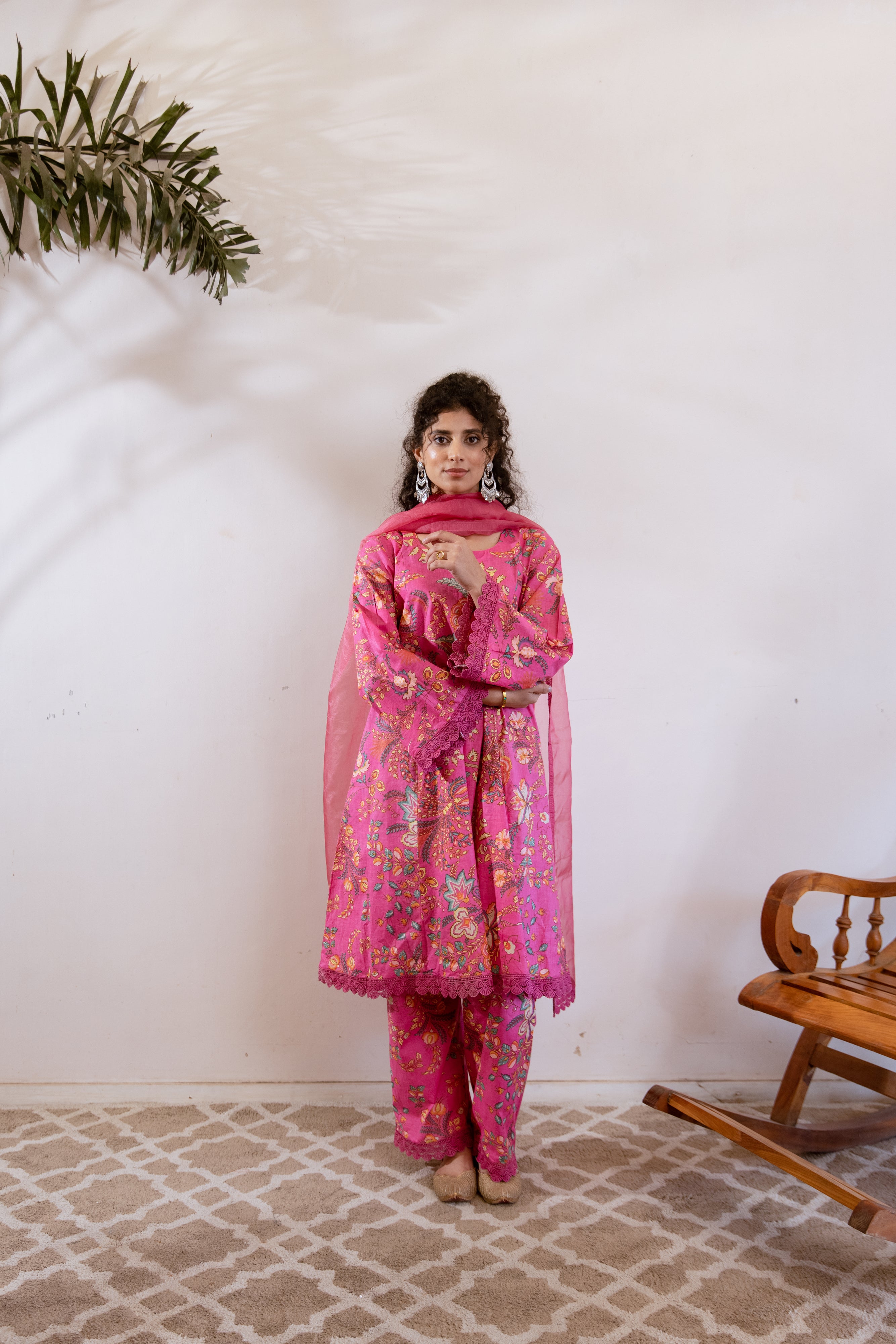 Bagh Pink floral twin set