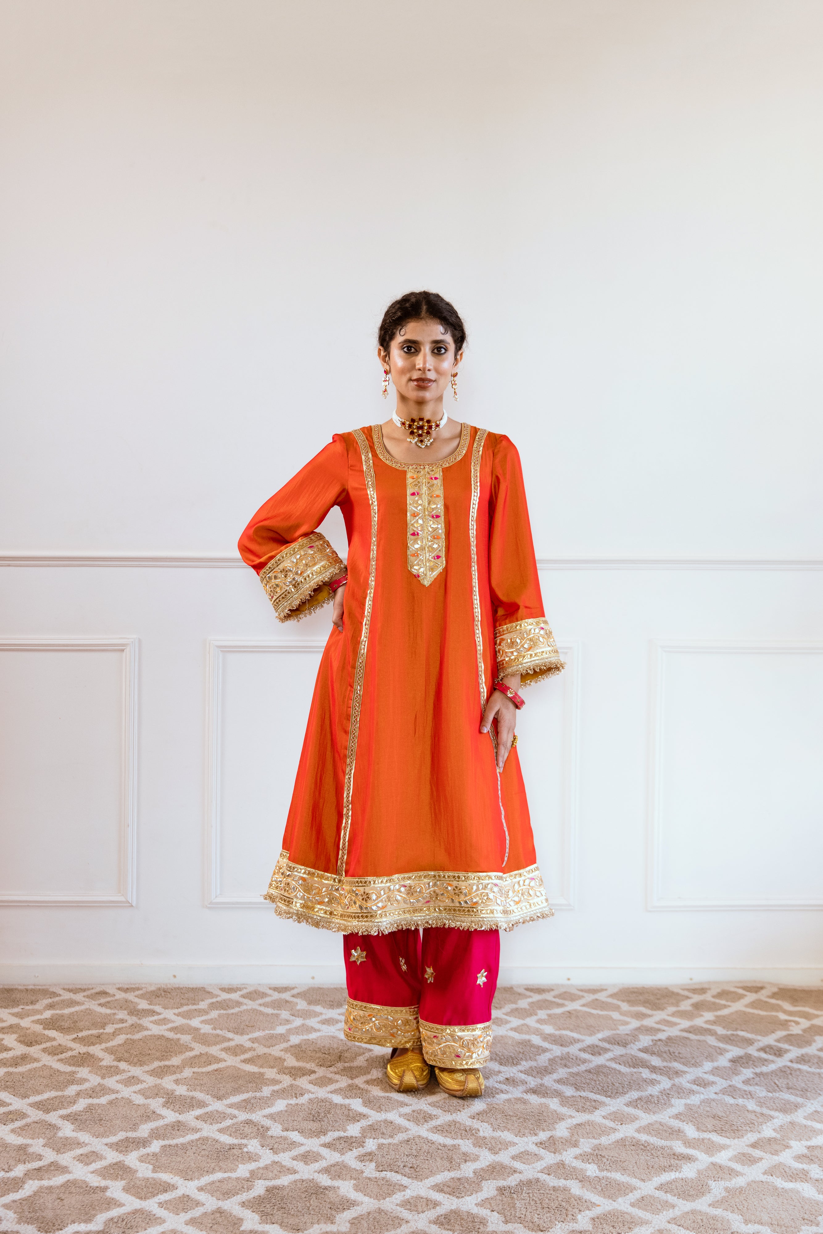 Salma Sitara Orange set