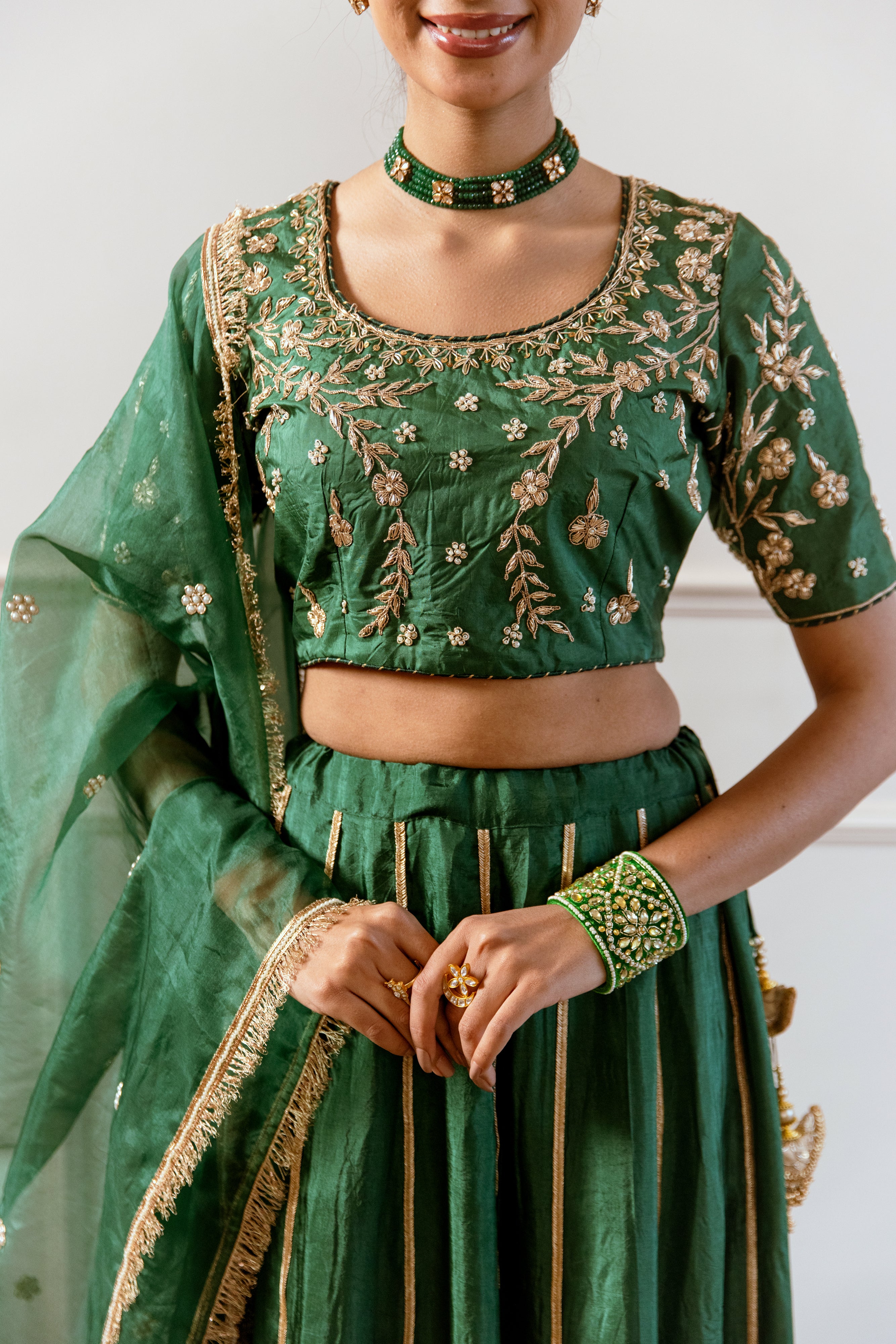 Salma Sitara Mehendi lehenga Set
