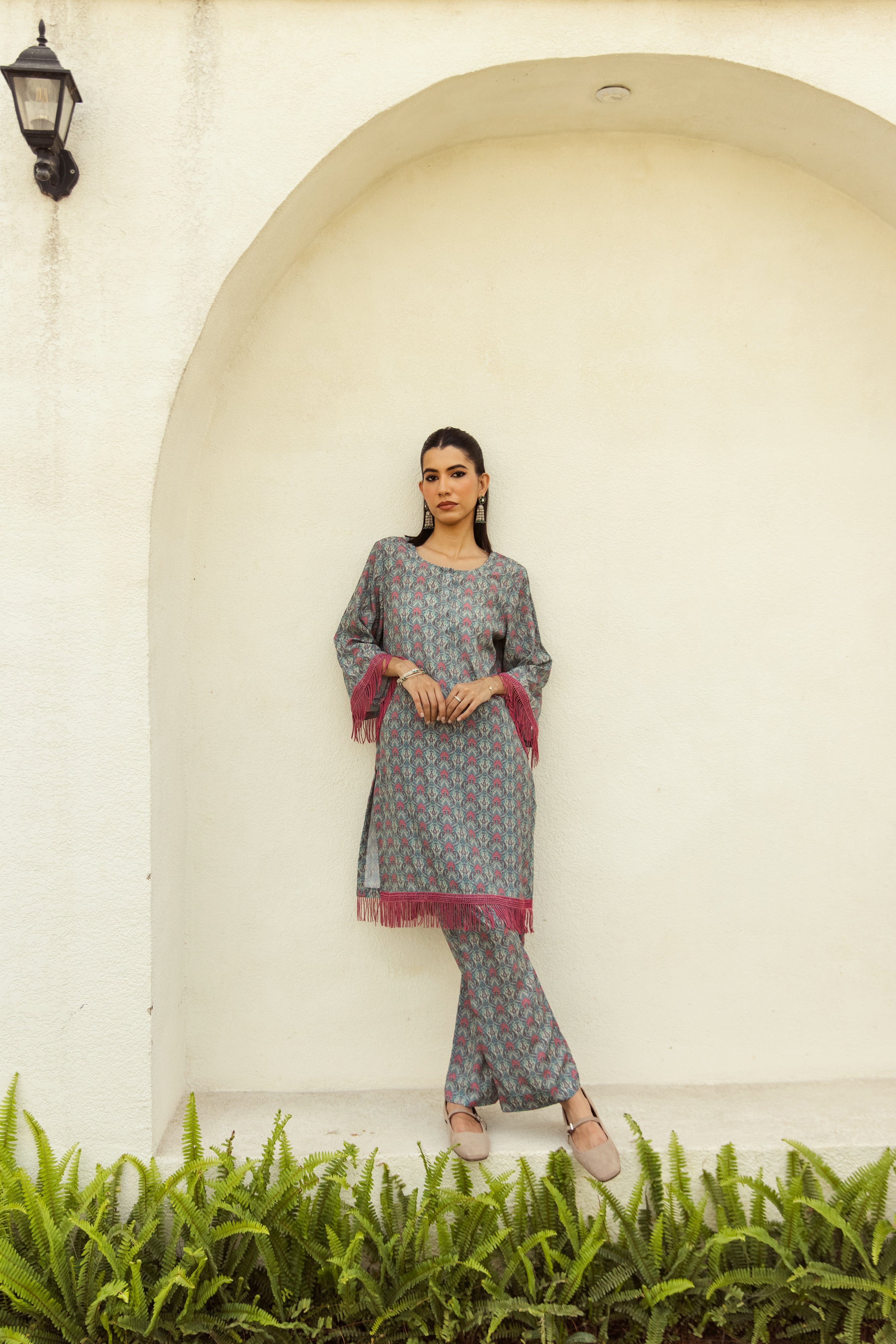 Noor Grey Pink Twin Set