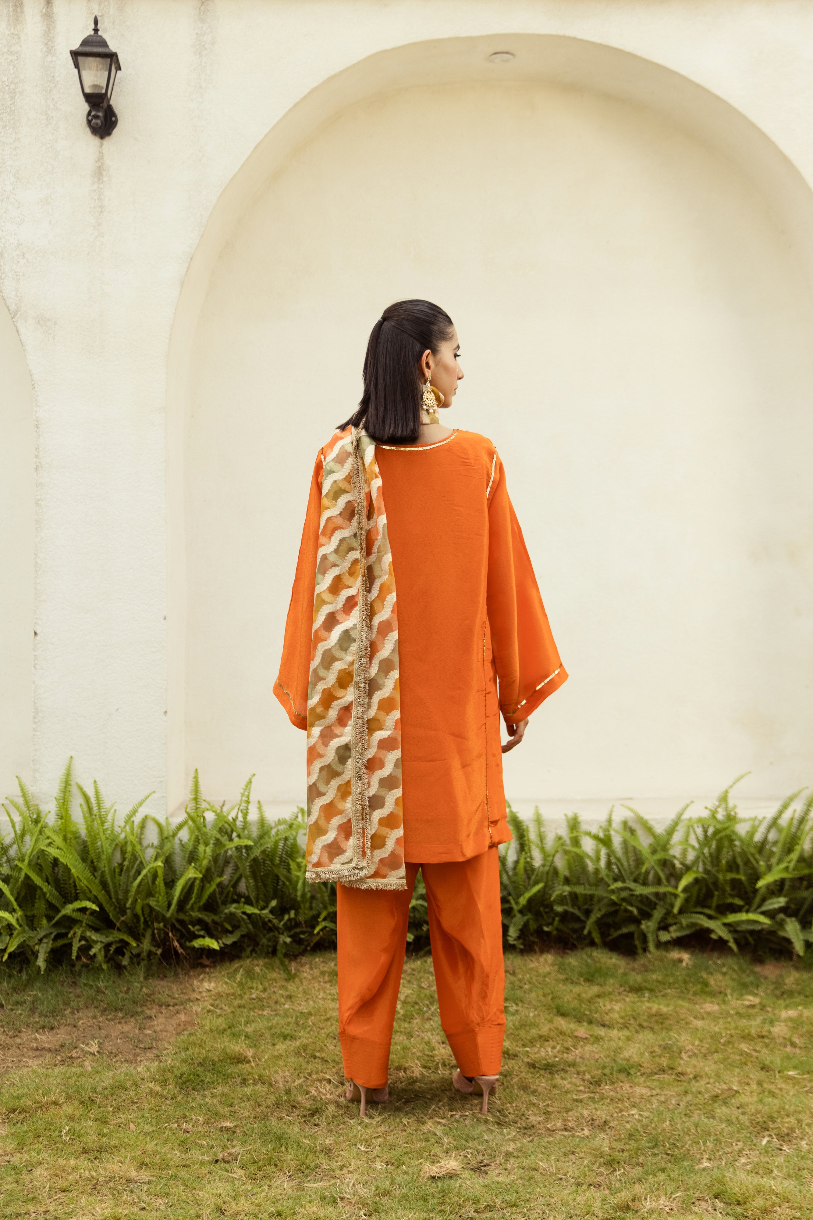Noor Farshi Salwar Orange set