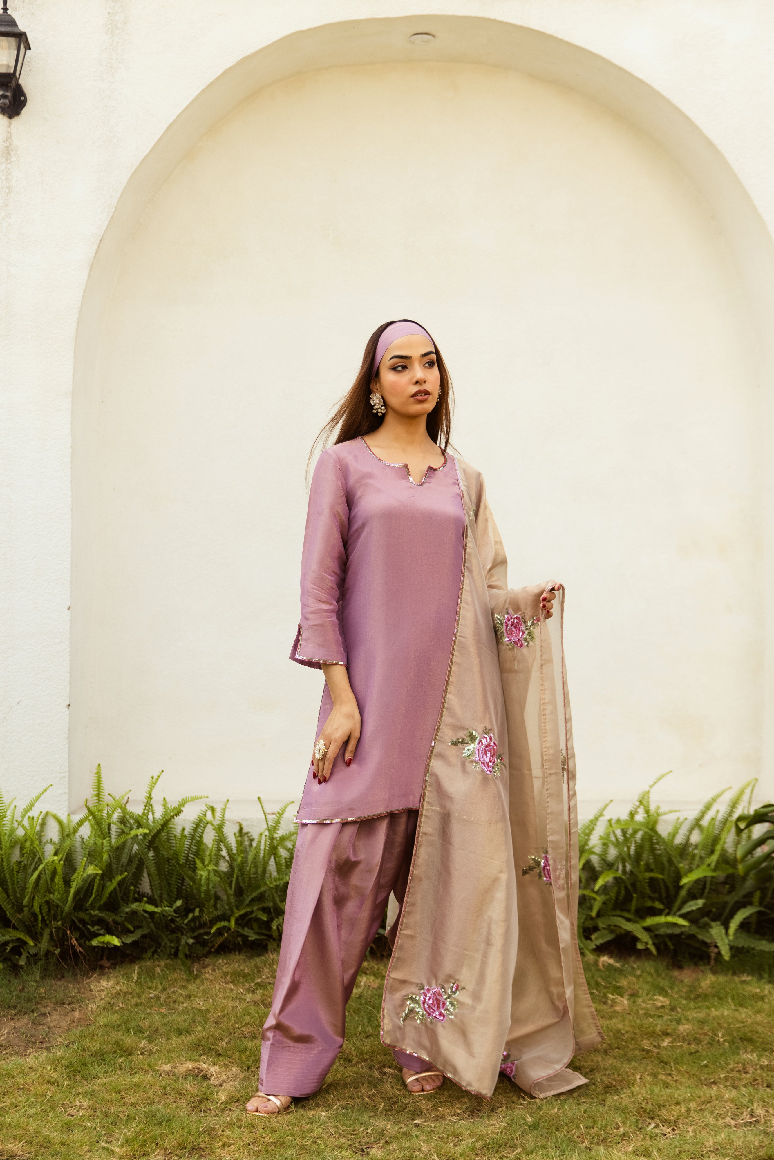 Noor Farshi Salwar Mauve Set