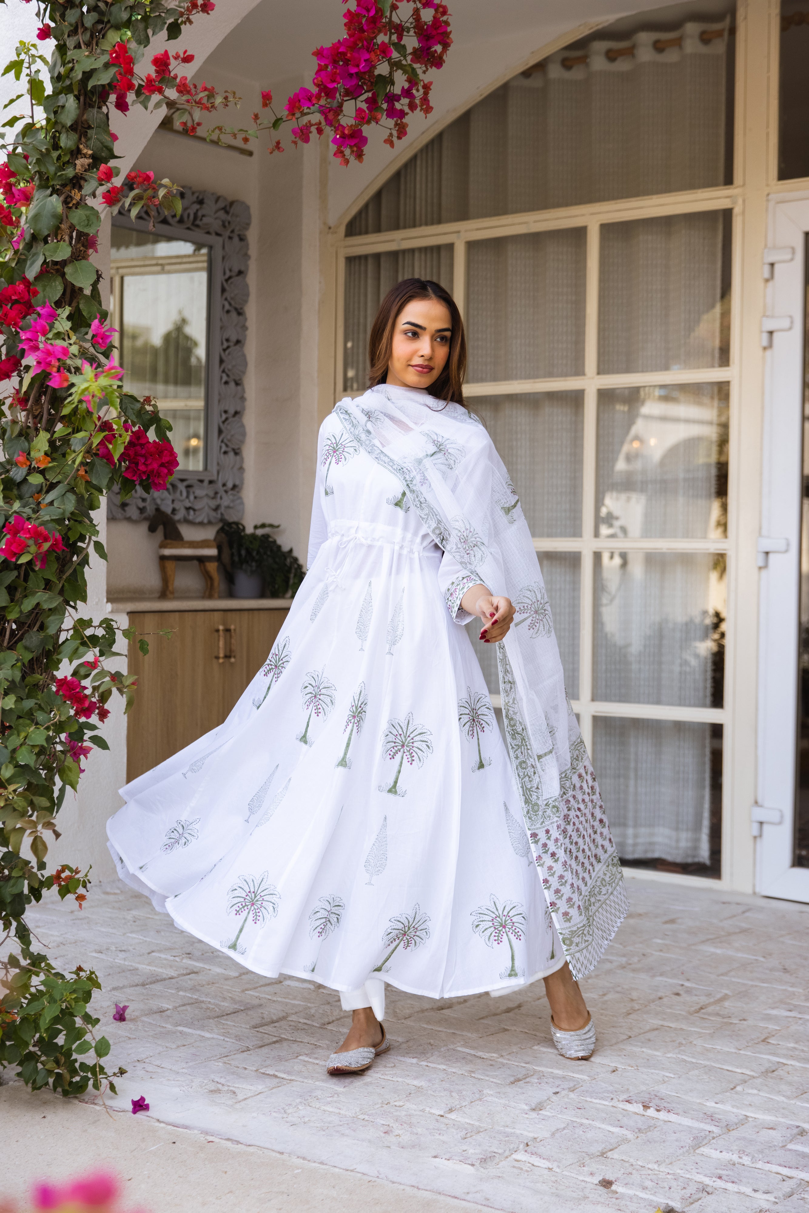 Picnic Palm Tree Anarkali set