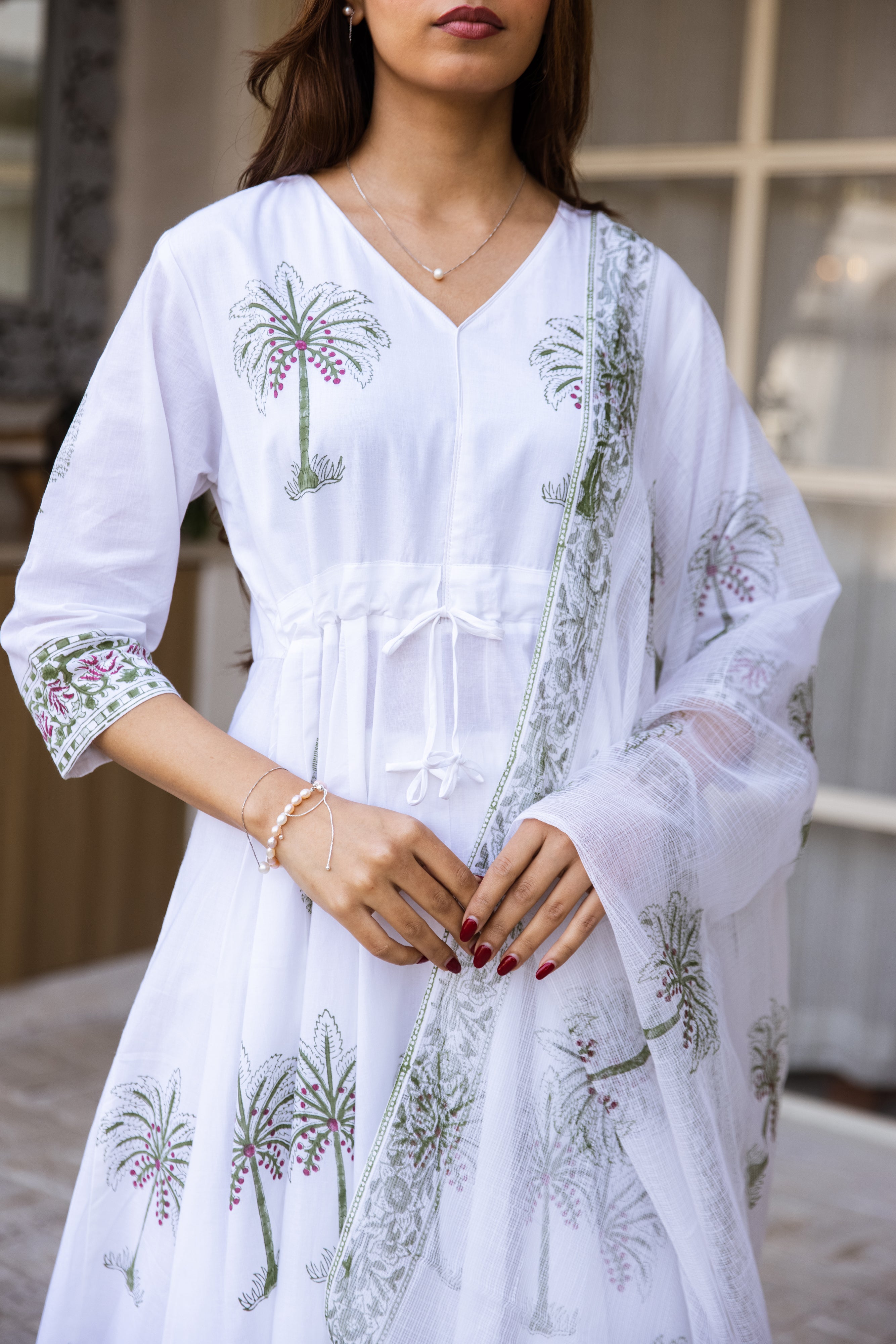 Picnic Palm Tree Anarkali set