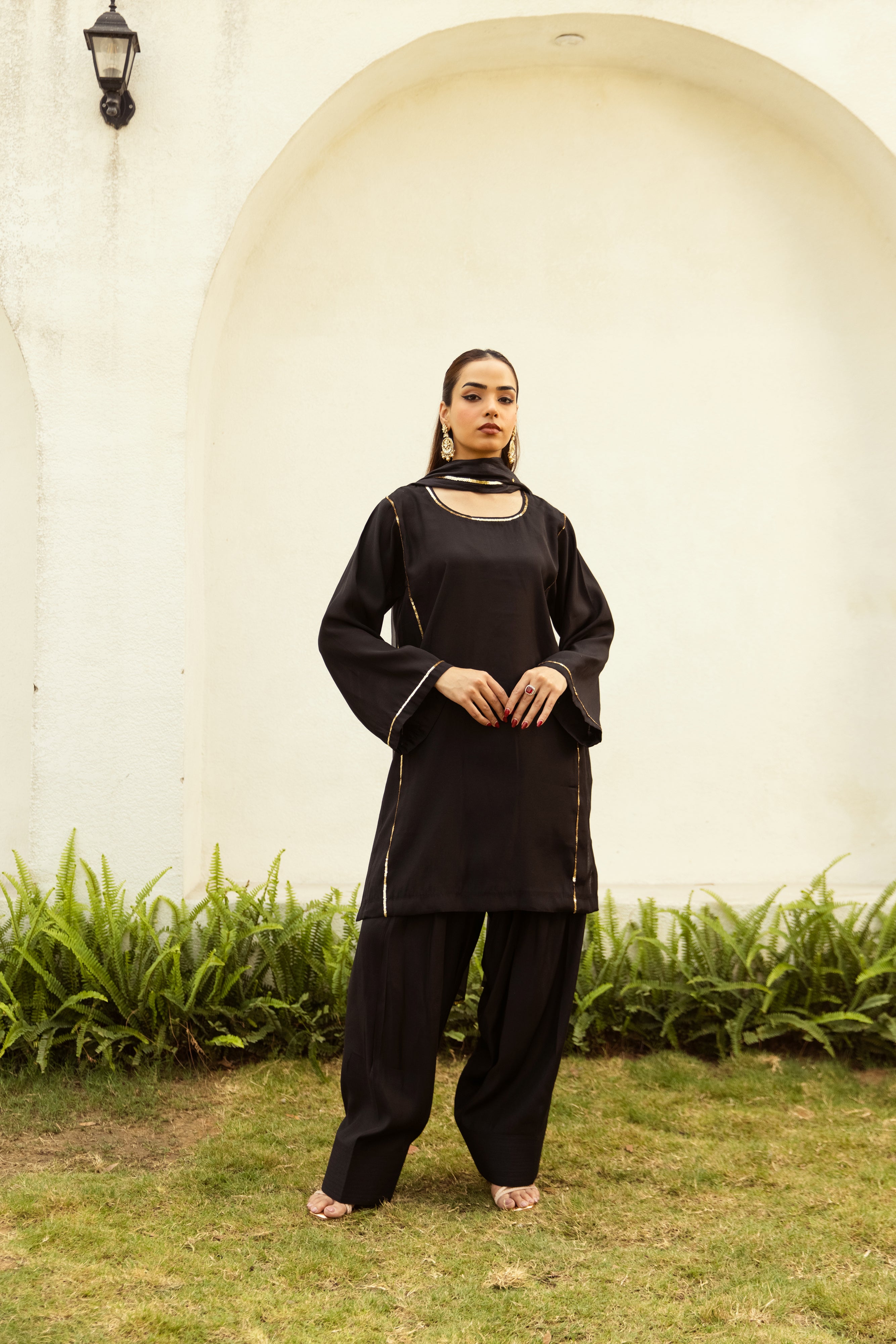 Noor Farshi Salwar Black set