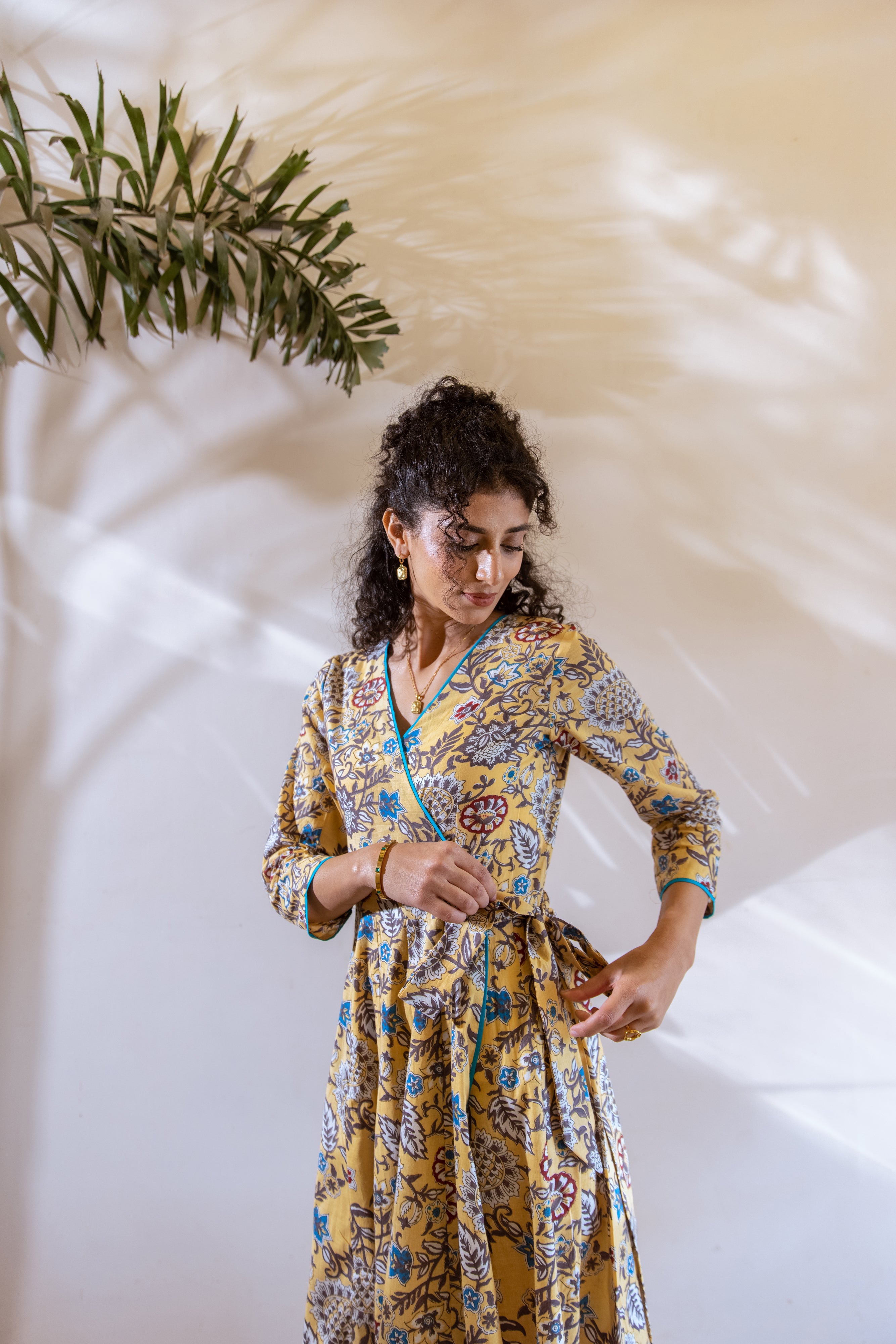 Bagh Mustard Angrakha dress