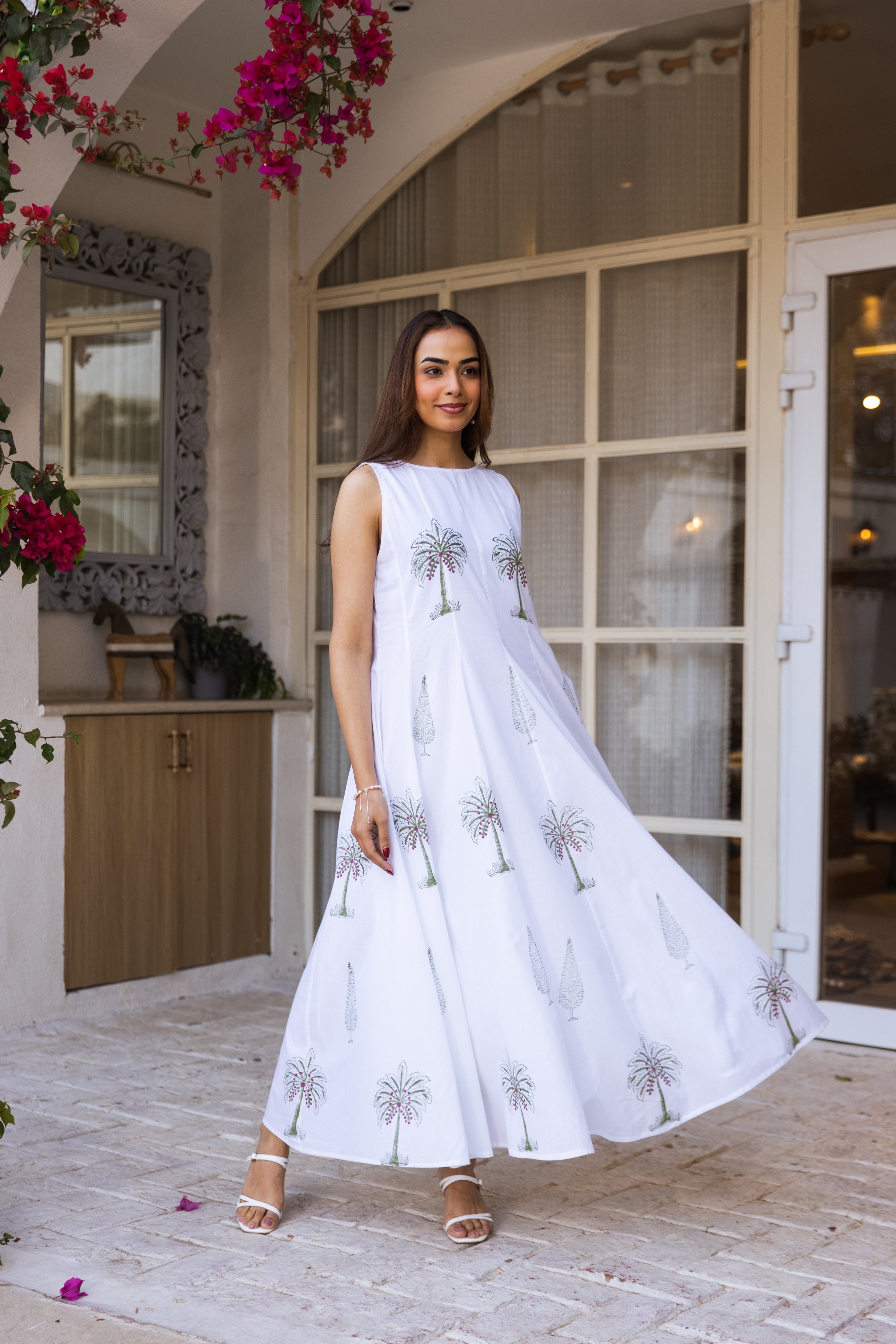 Picnic palm tree hand block Maxi