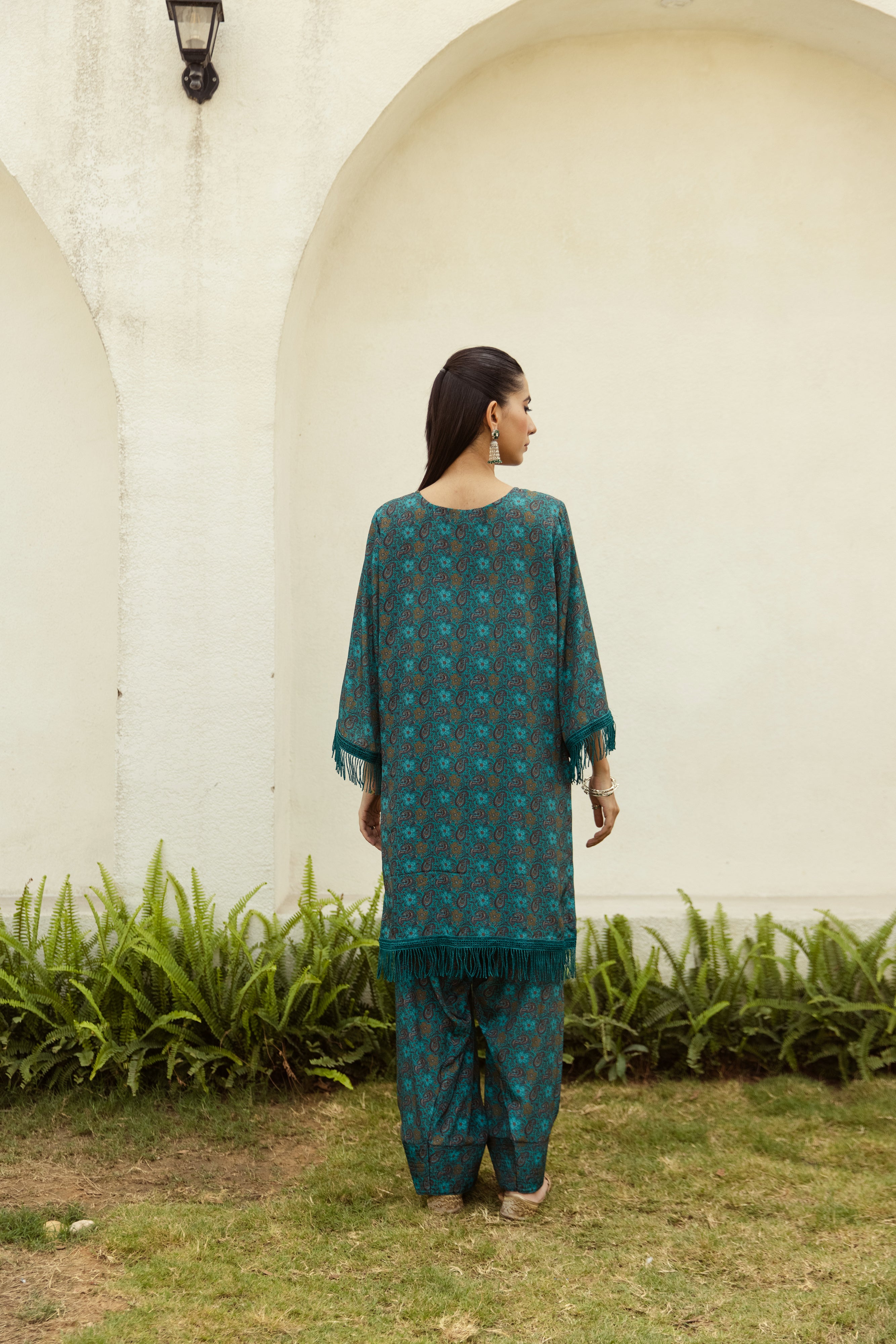 Noor Farshi Salwar Green set