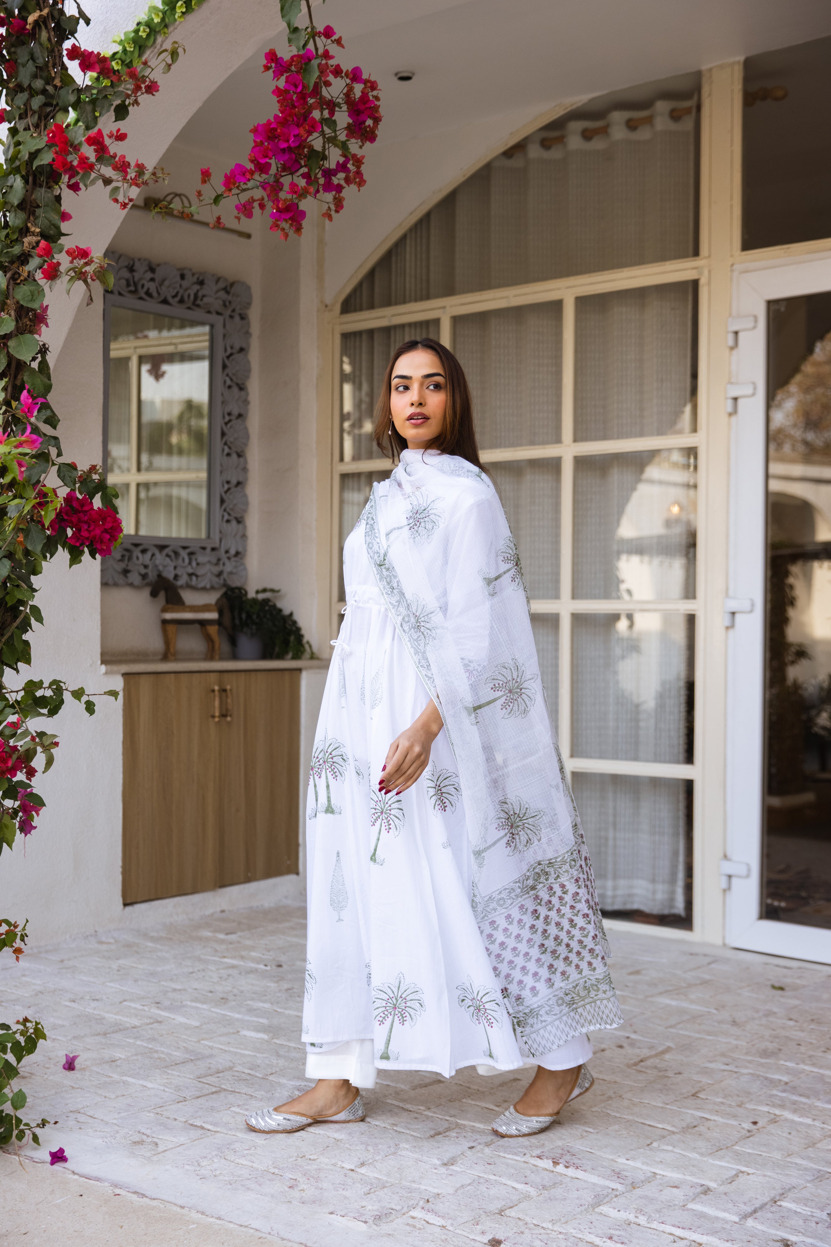 Picnic Palm Tree Anarkali set