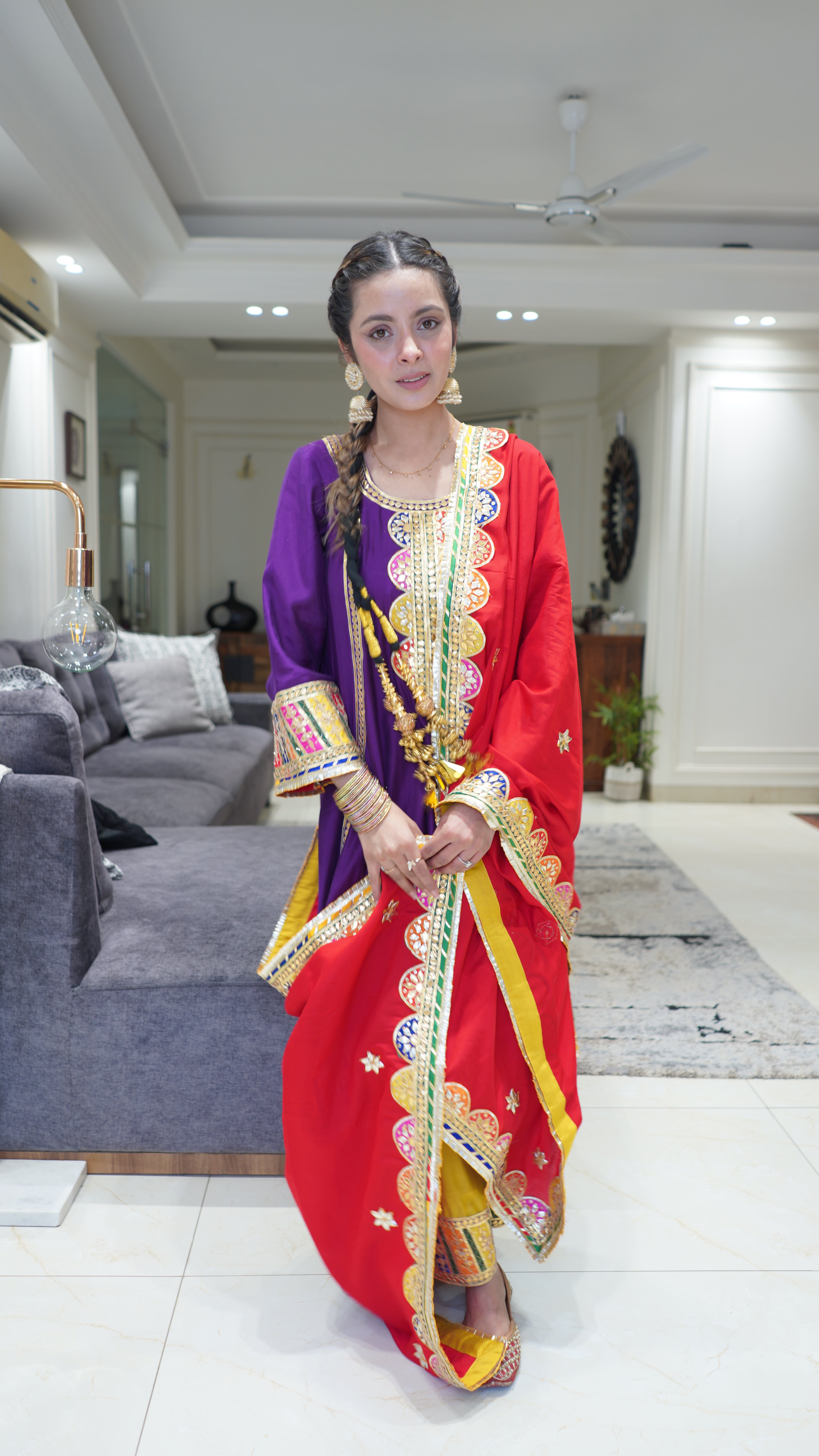 Salma Sitara Purple set