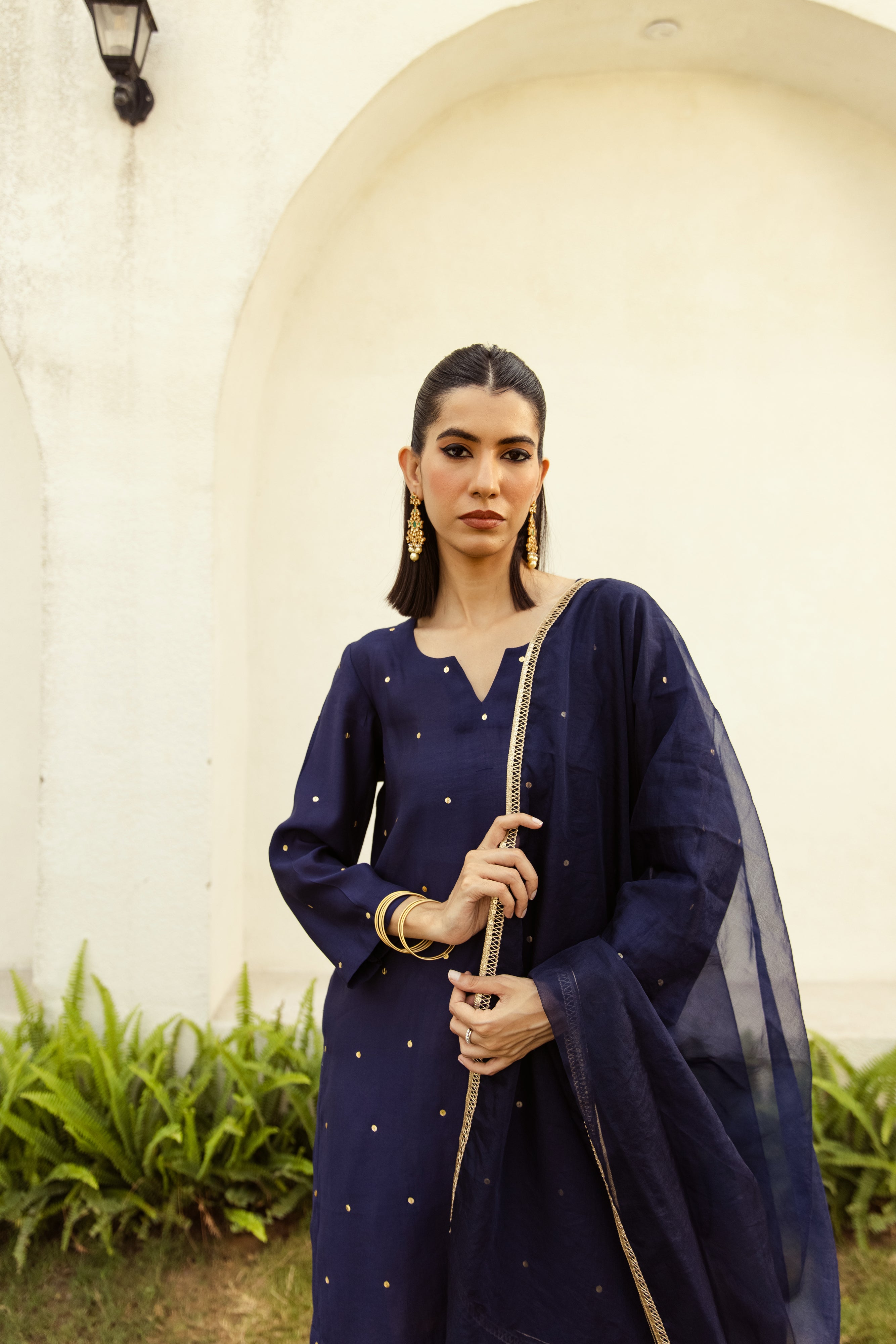 Noor Farshi Salwar Navy blue set