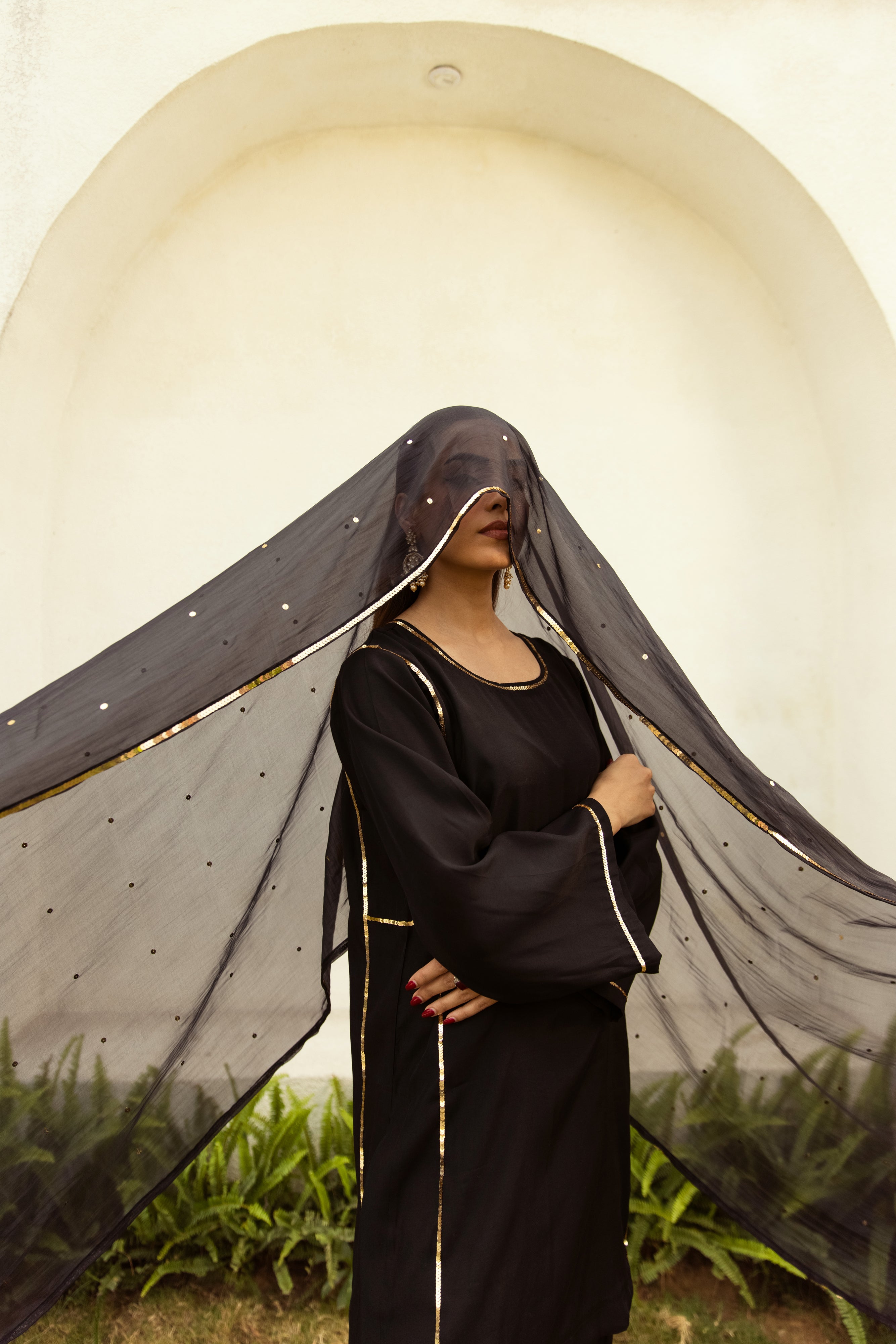 Noor Farshi Salwar Black set