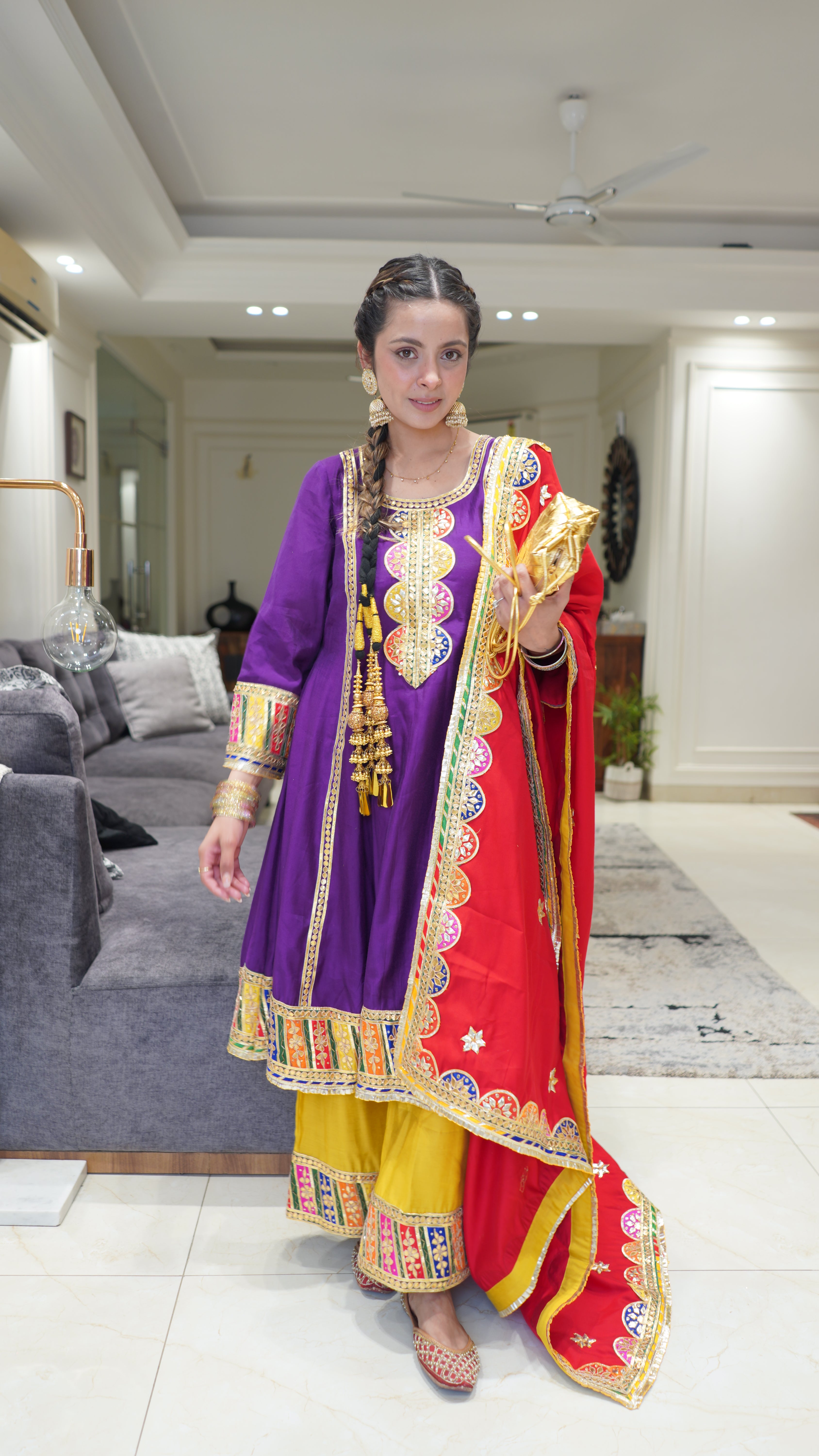 Salma Sitara Purple set