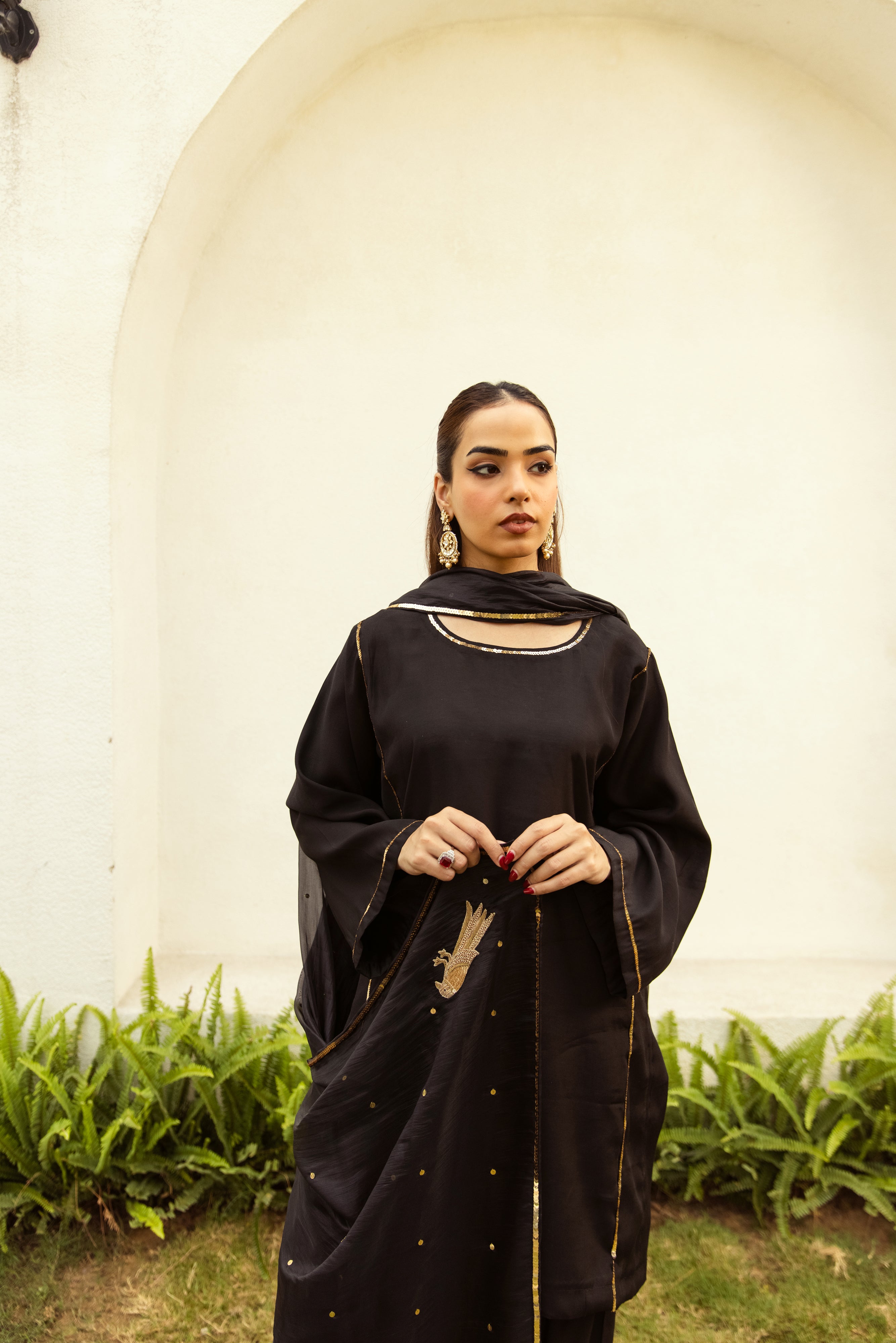 Noor Farshi Salwar Black set