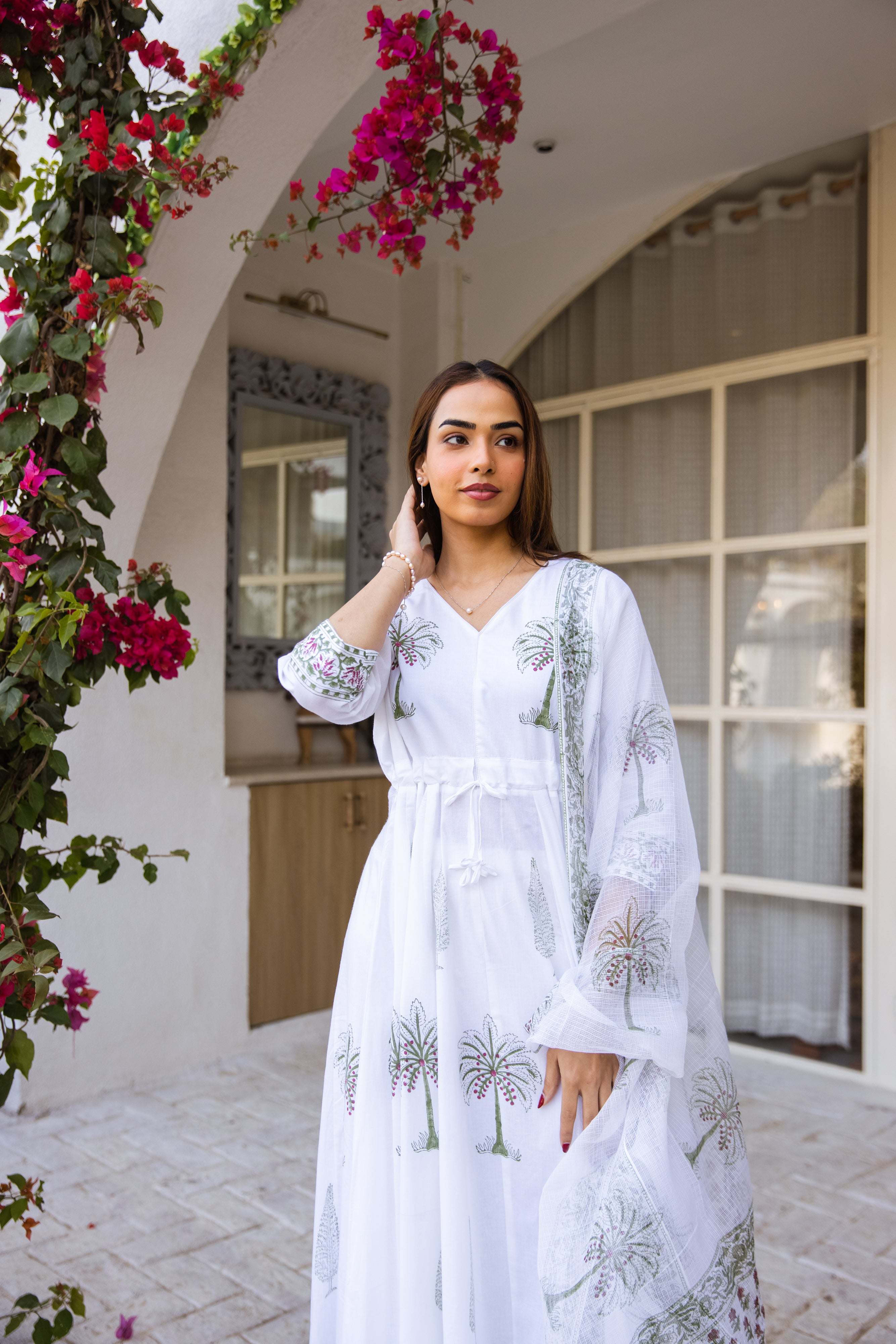 Picnic Palm Tree Anarkali set