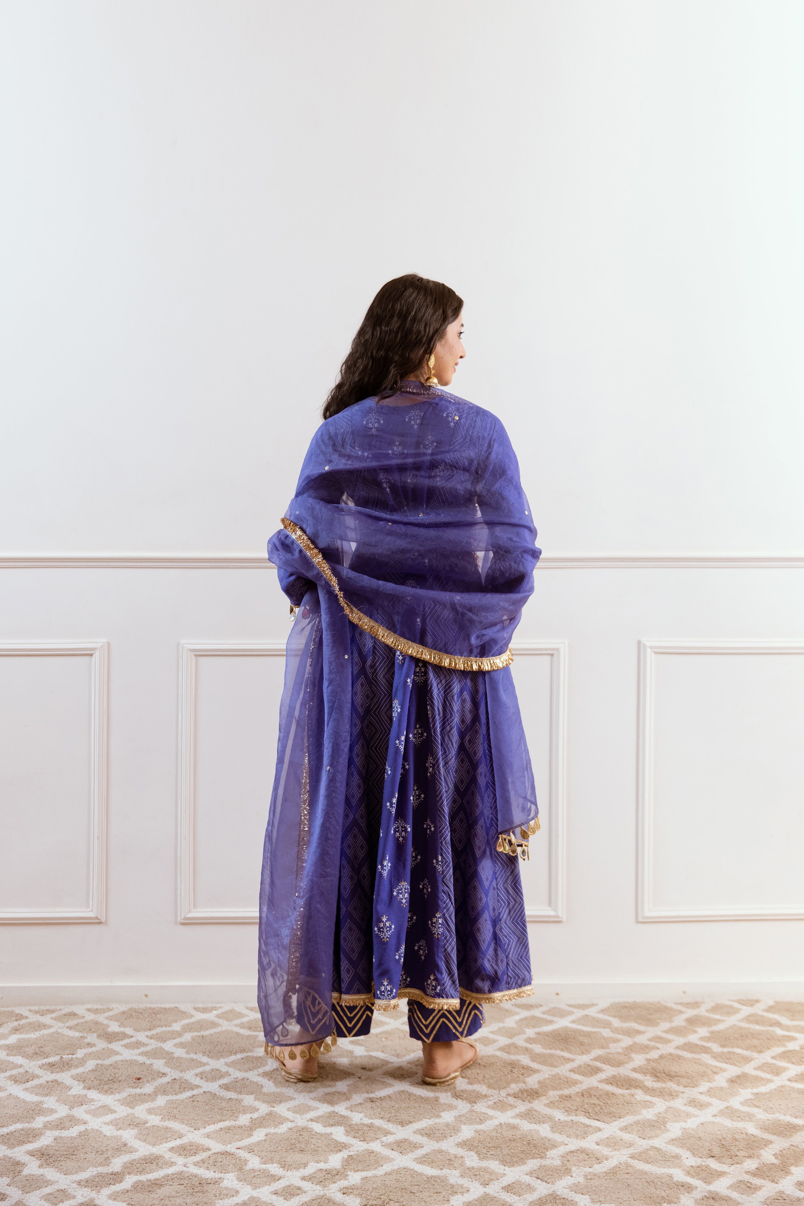 Salma Sitara  Blue Anarkali set