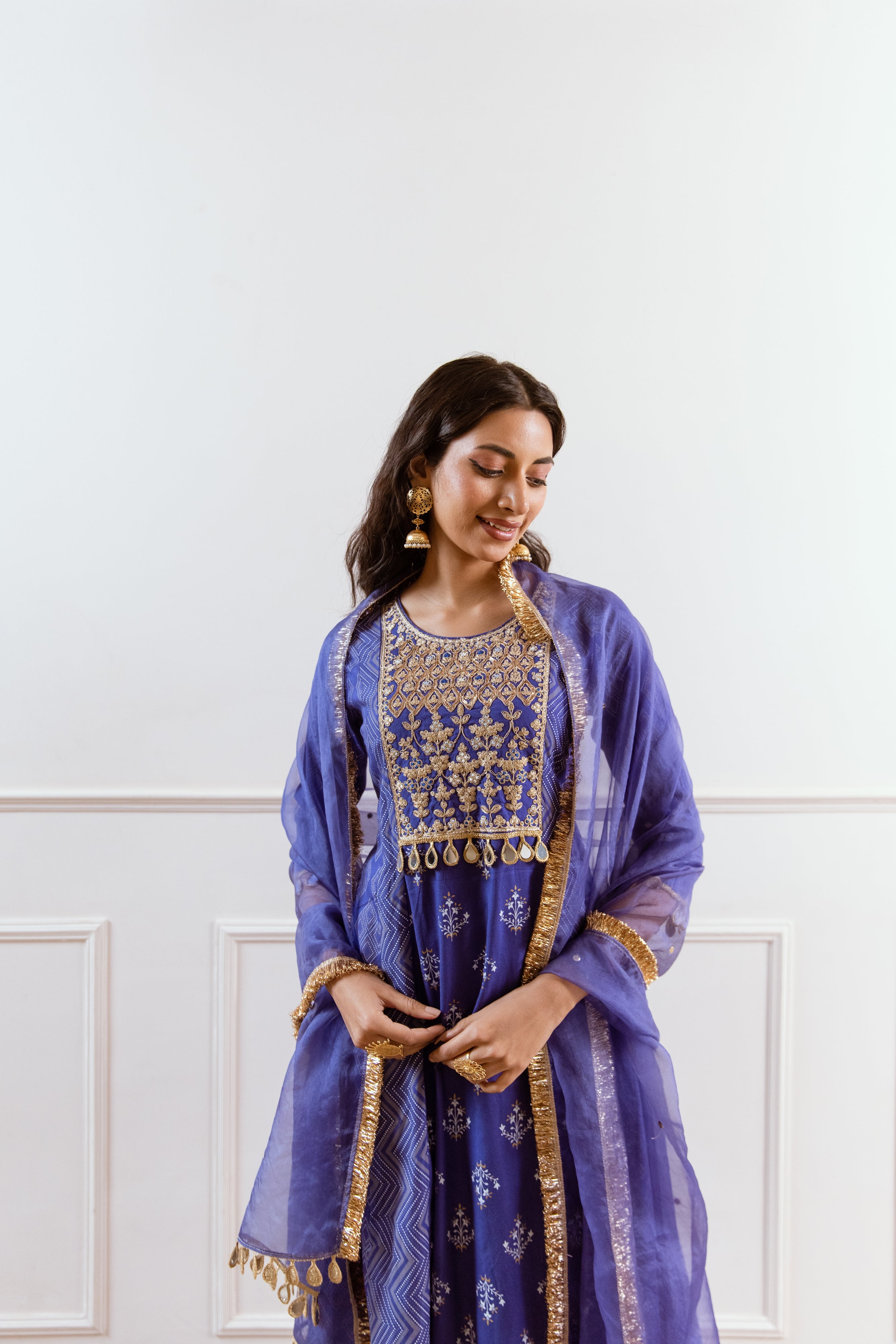 Salma Sitara  Blue Anarkali set