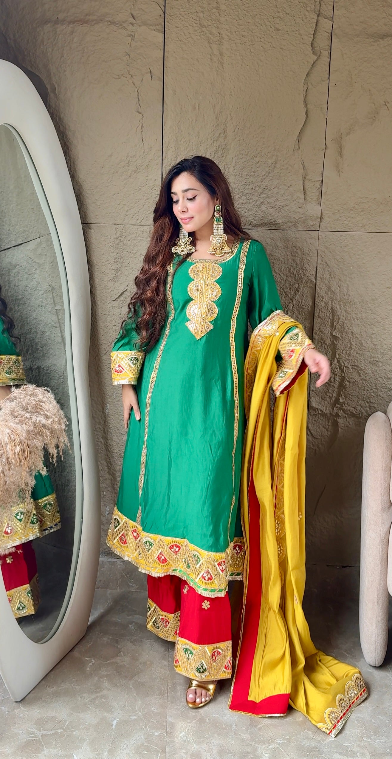 Salma Sitara Green set