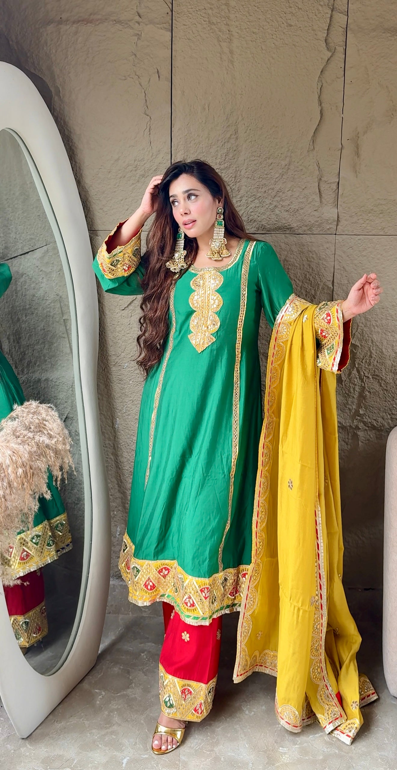 Salma Sitara Green set
