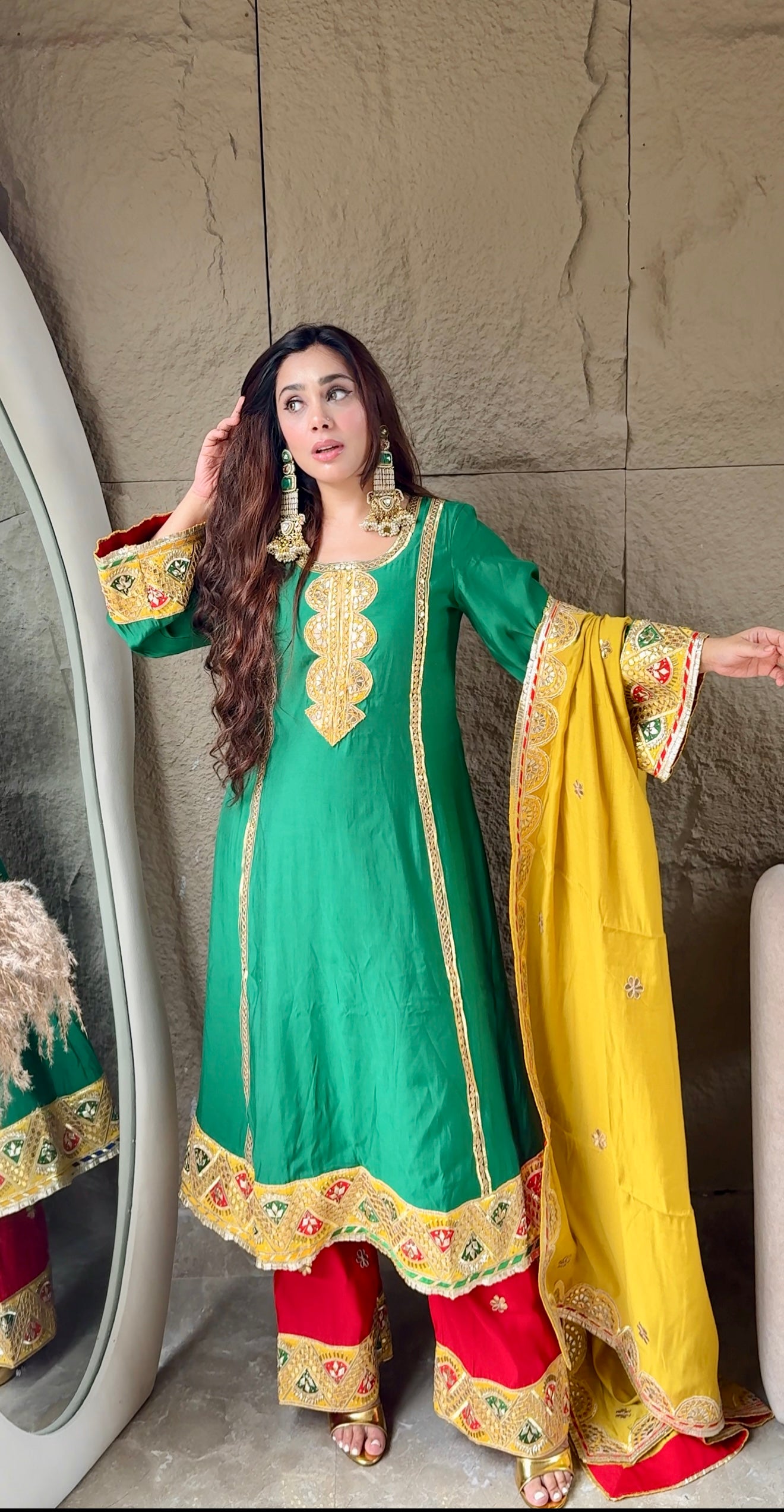 Salma Sitara Green set