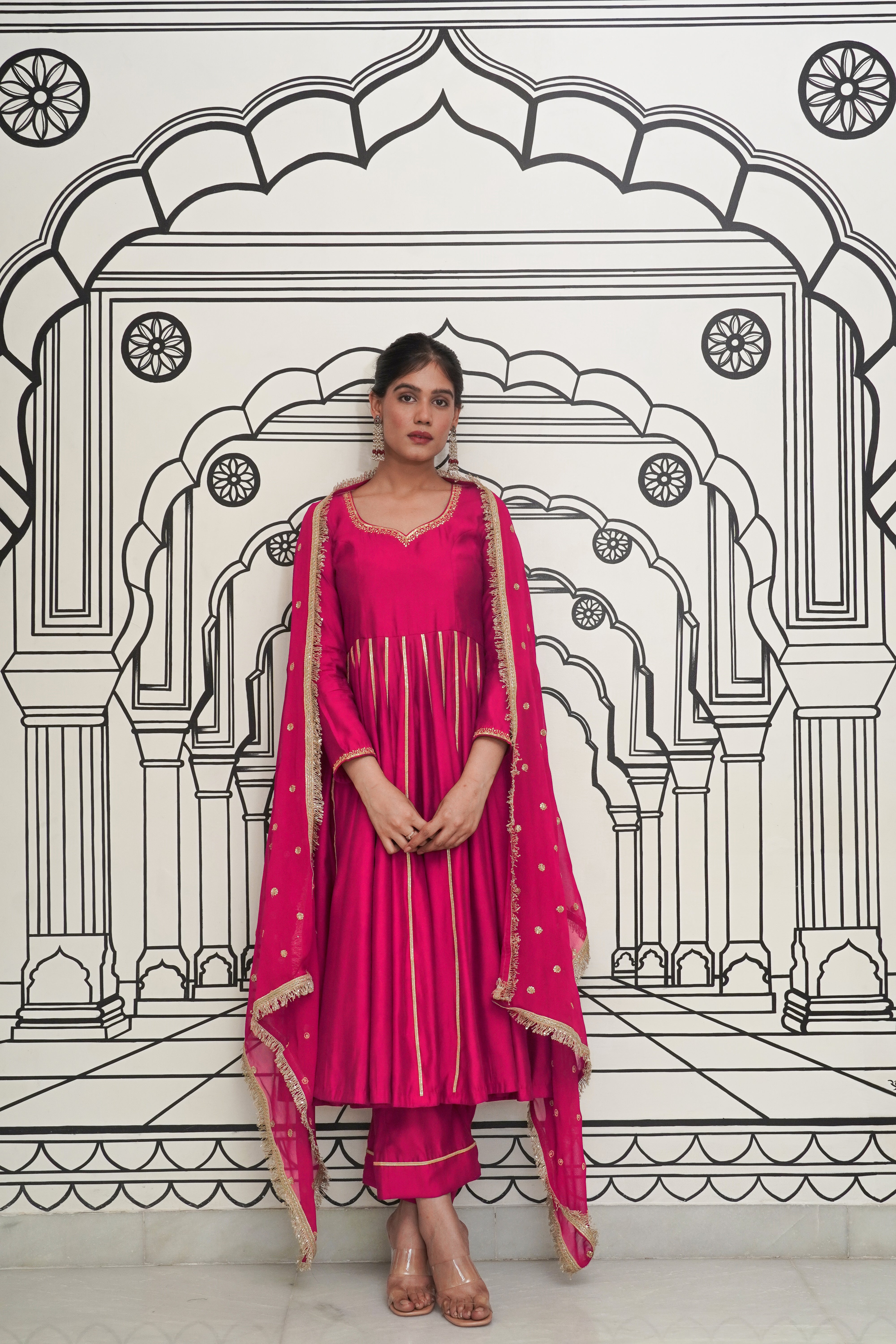 Tourmaline Hand work Anarkali Set