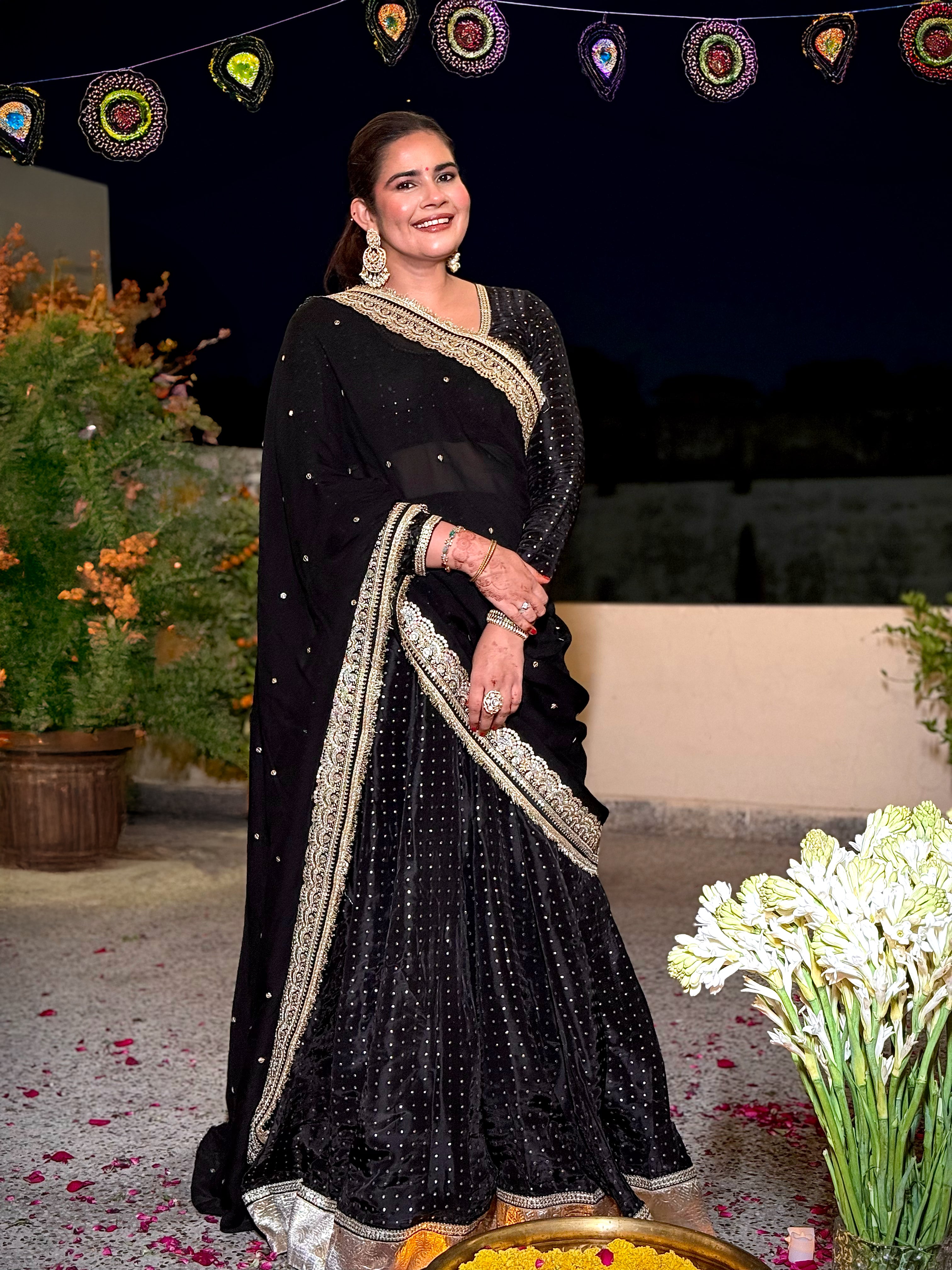 Black  lehenga Set