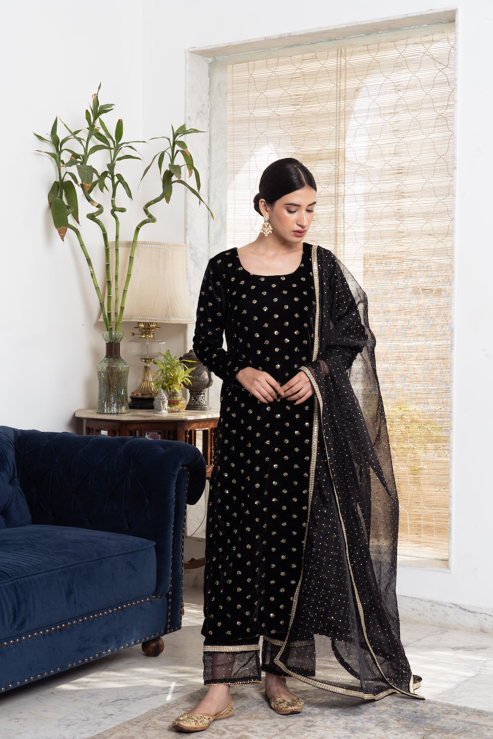 Khwabidah Black Kurta Set of 3