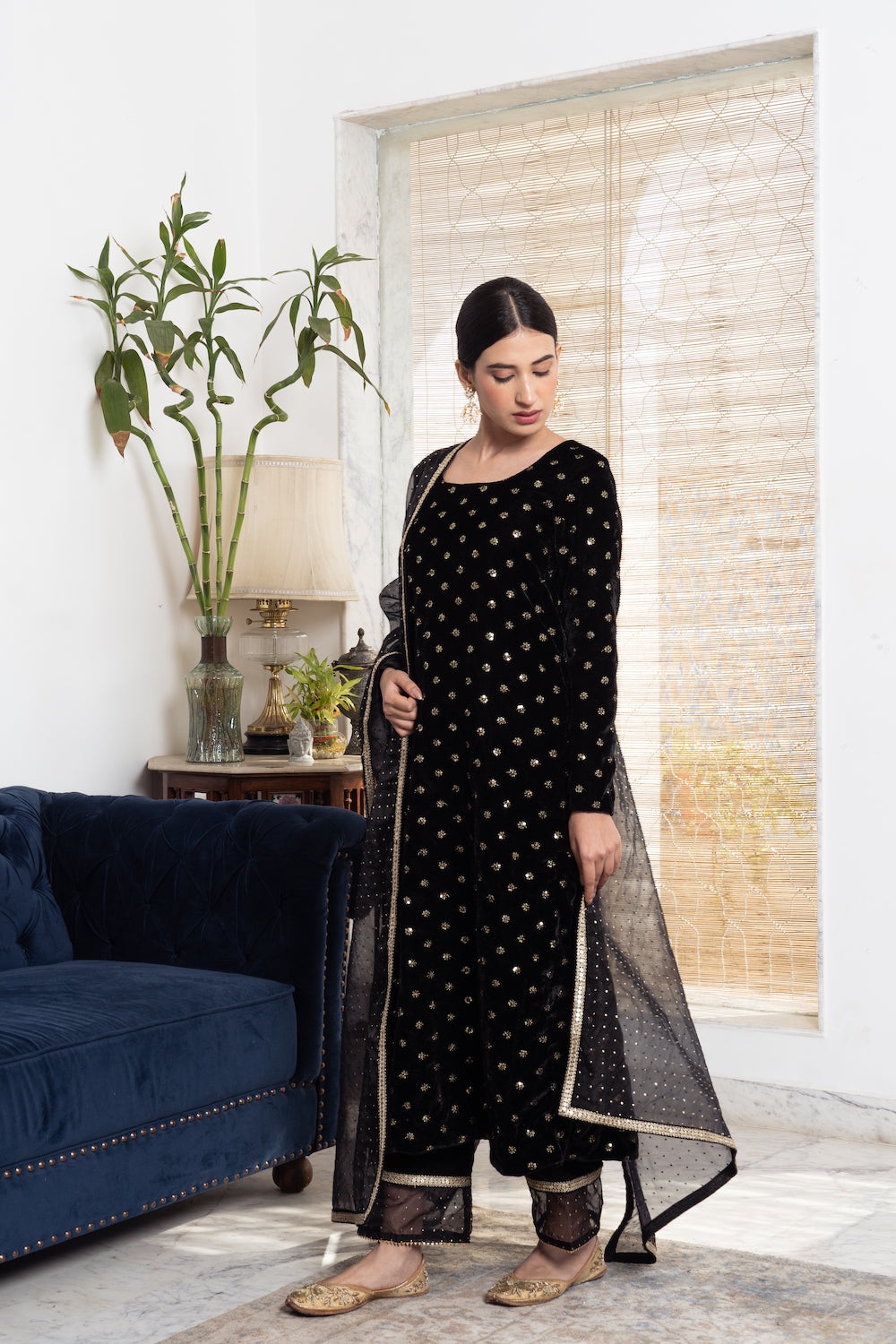 Khwabidah Black Kurta Set of 3