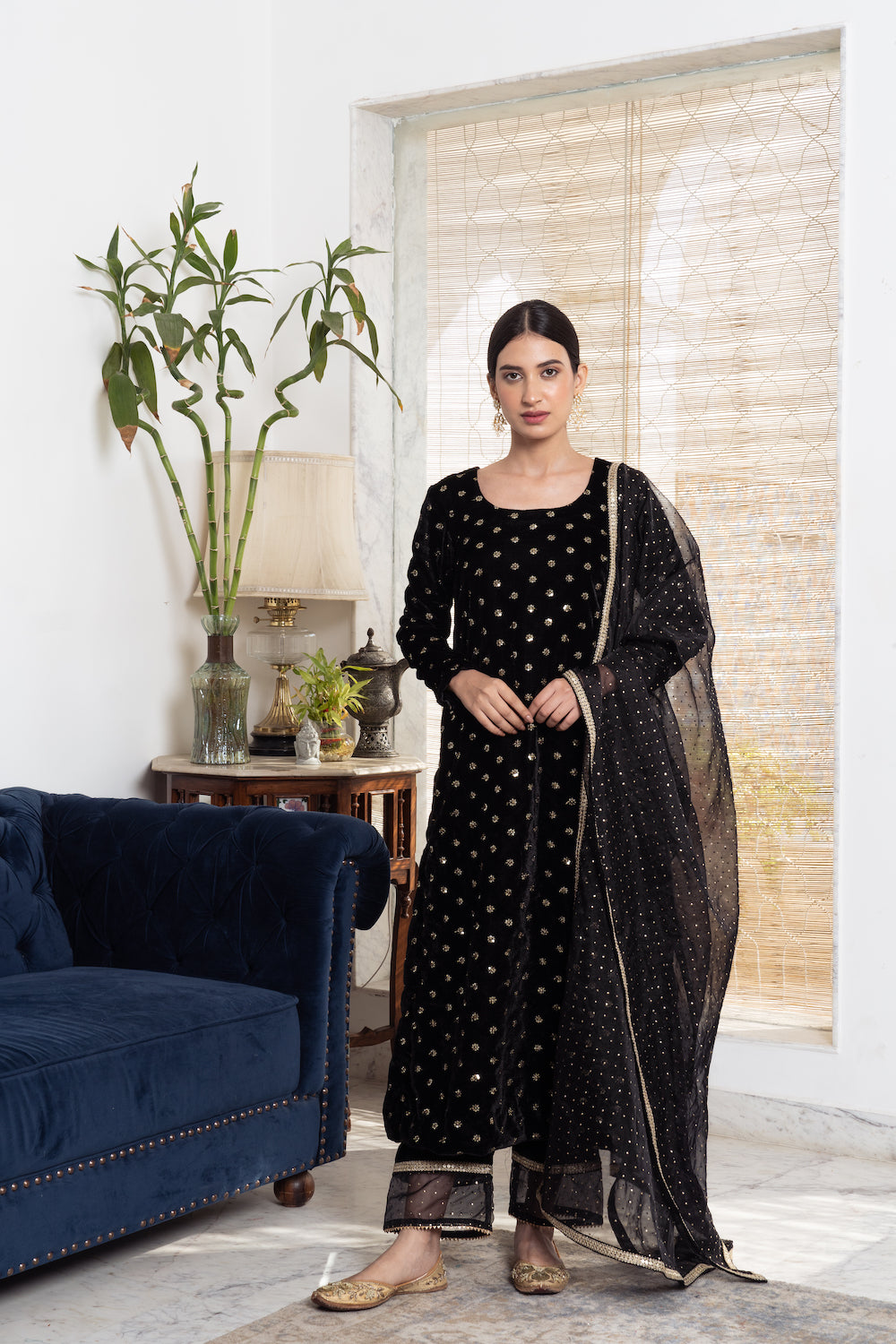 Khwabidah Black Kurta Set of 3