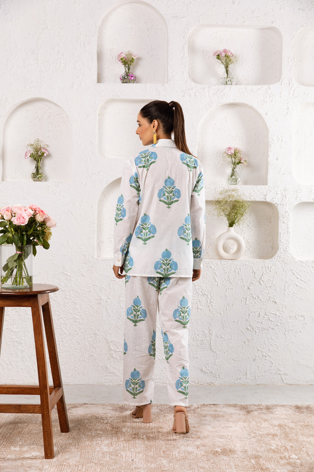 White Mughal Co-ord Set of 2