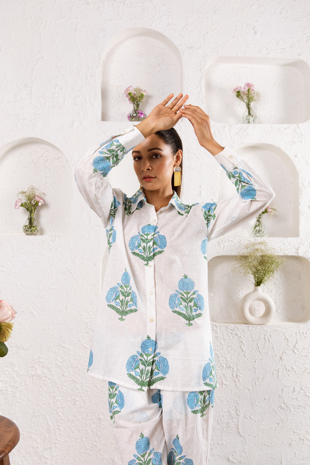 White Mughal Co-ord Set of 2